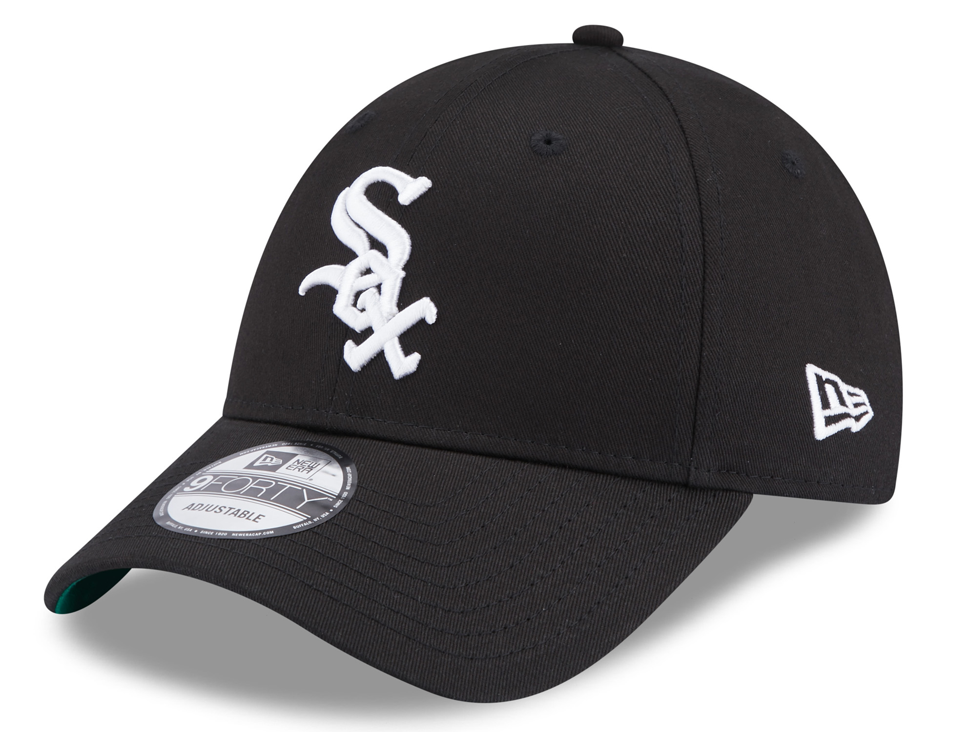 New Era Team Side Patch 9Forty Cap Chicago White Sox Black 23253