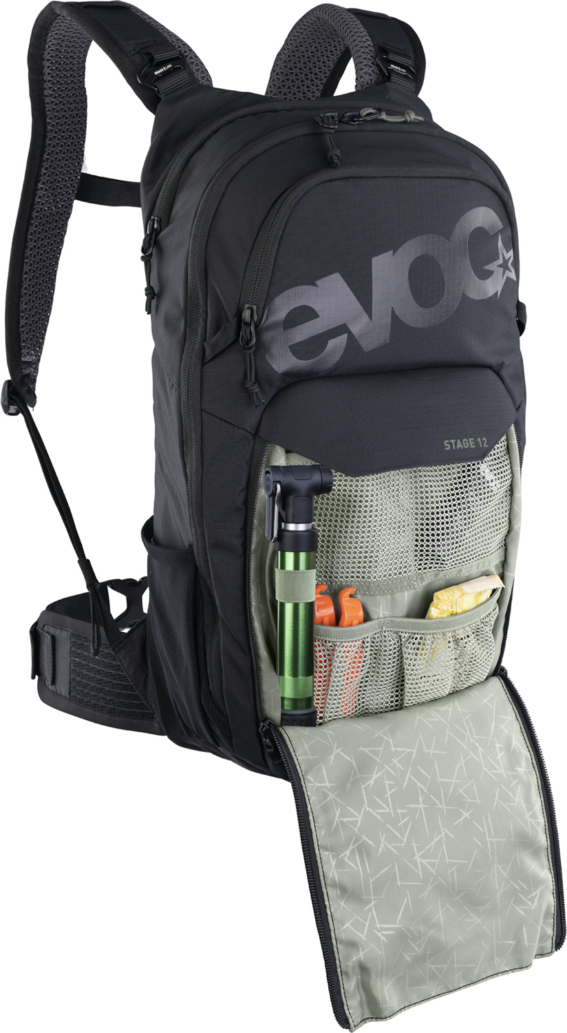 Evoc Stage 12 Black Bike Rucksack