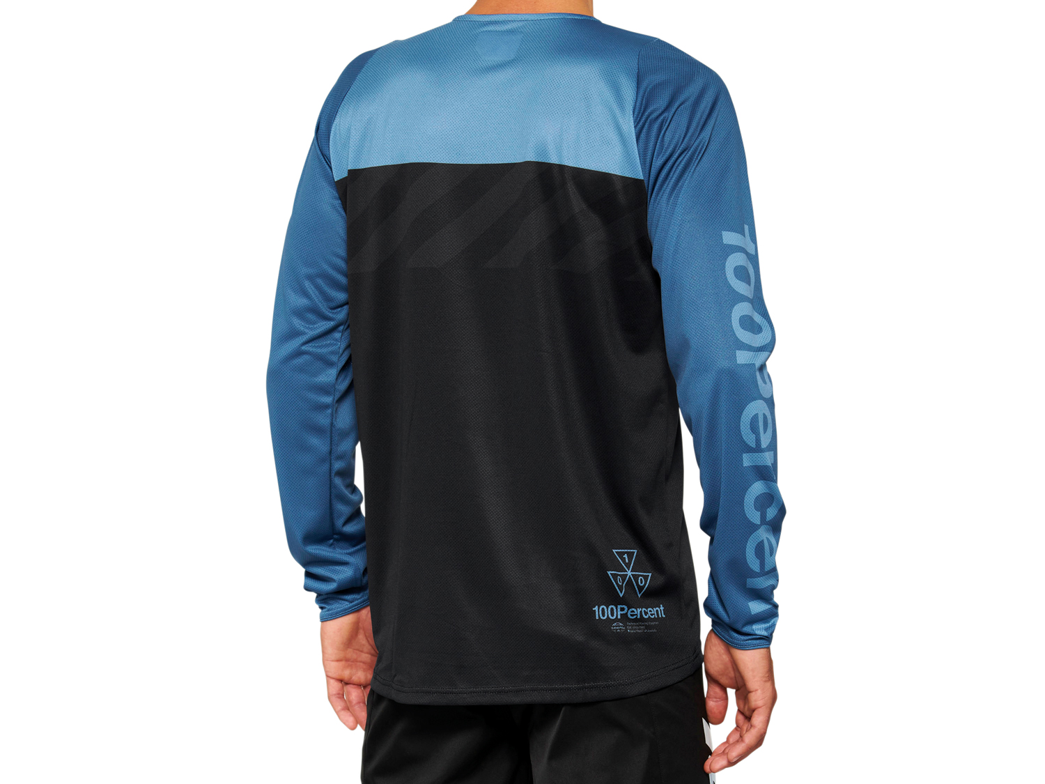 100% R-Core Bike Longsleeve Jersey Black Slate Blue