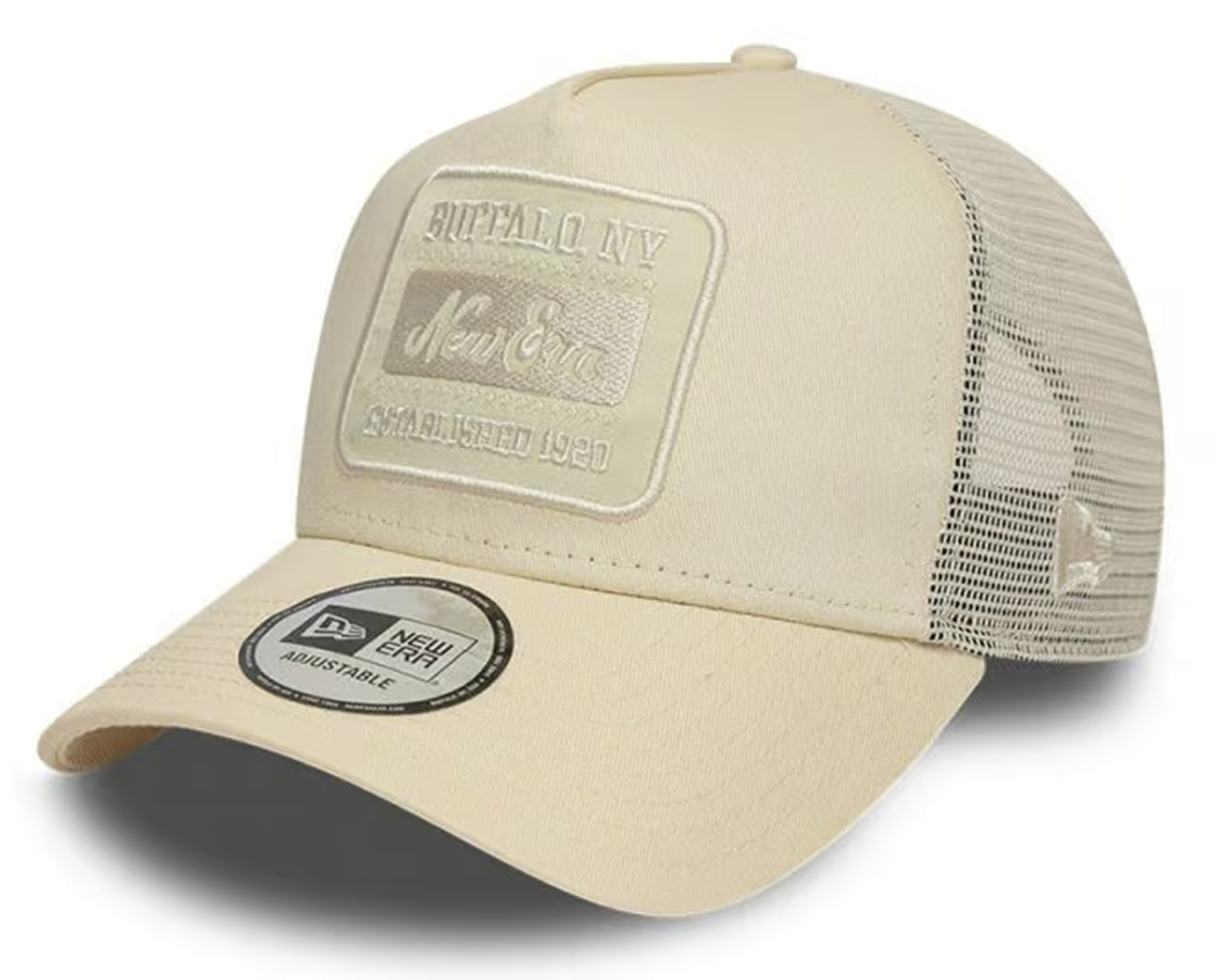 New Era Tonal Patch Trucker Cap Beige 26285
