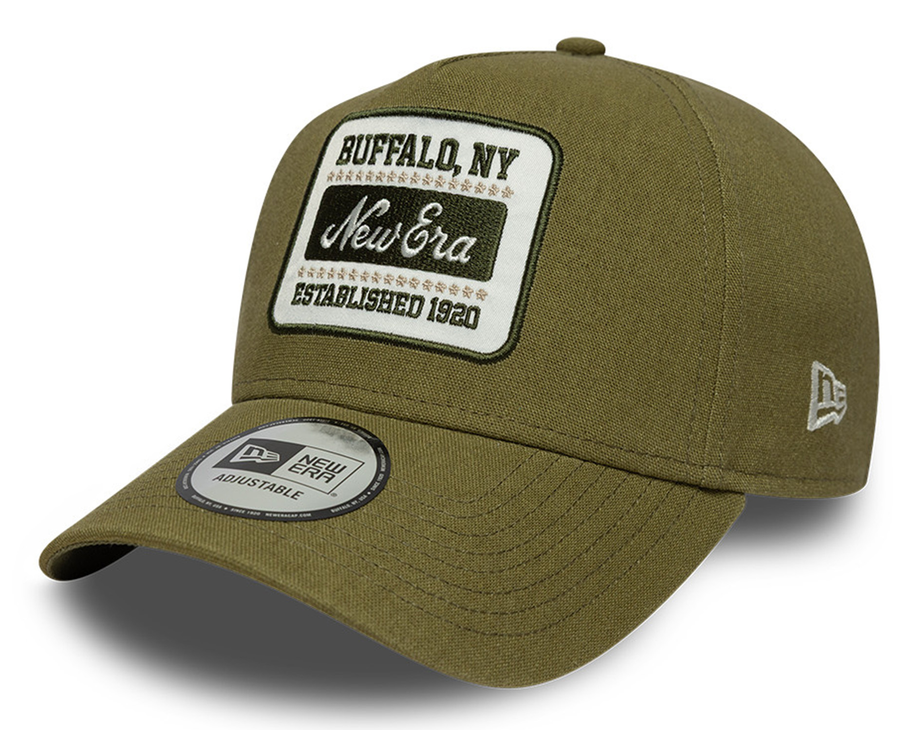 New Era Patch Linen EFrame Cap Olive 26158