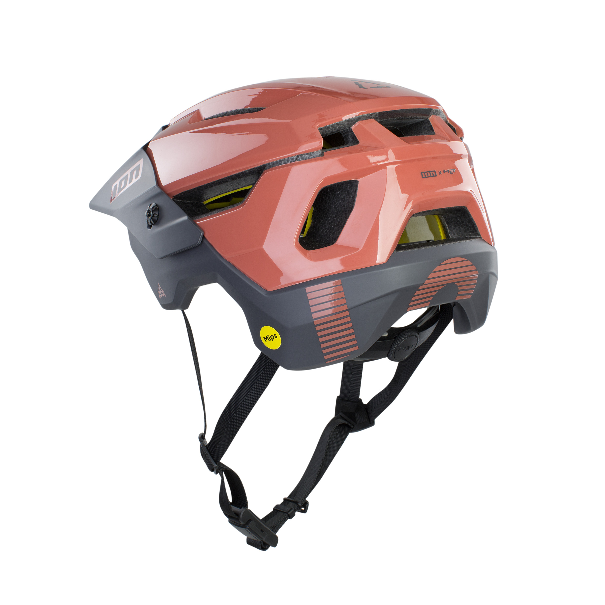 Ion Traze Amp Mips Bike Helm Crimson Earth