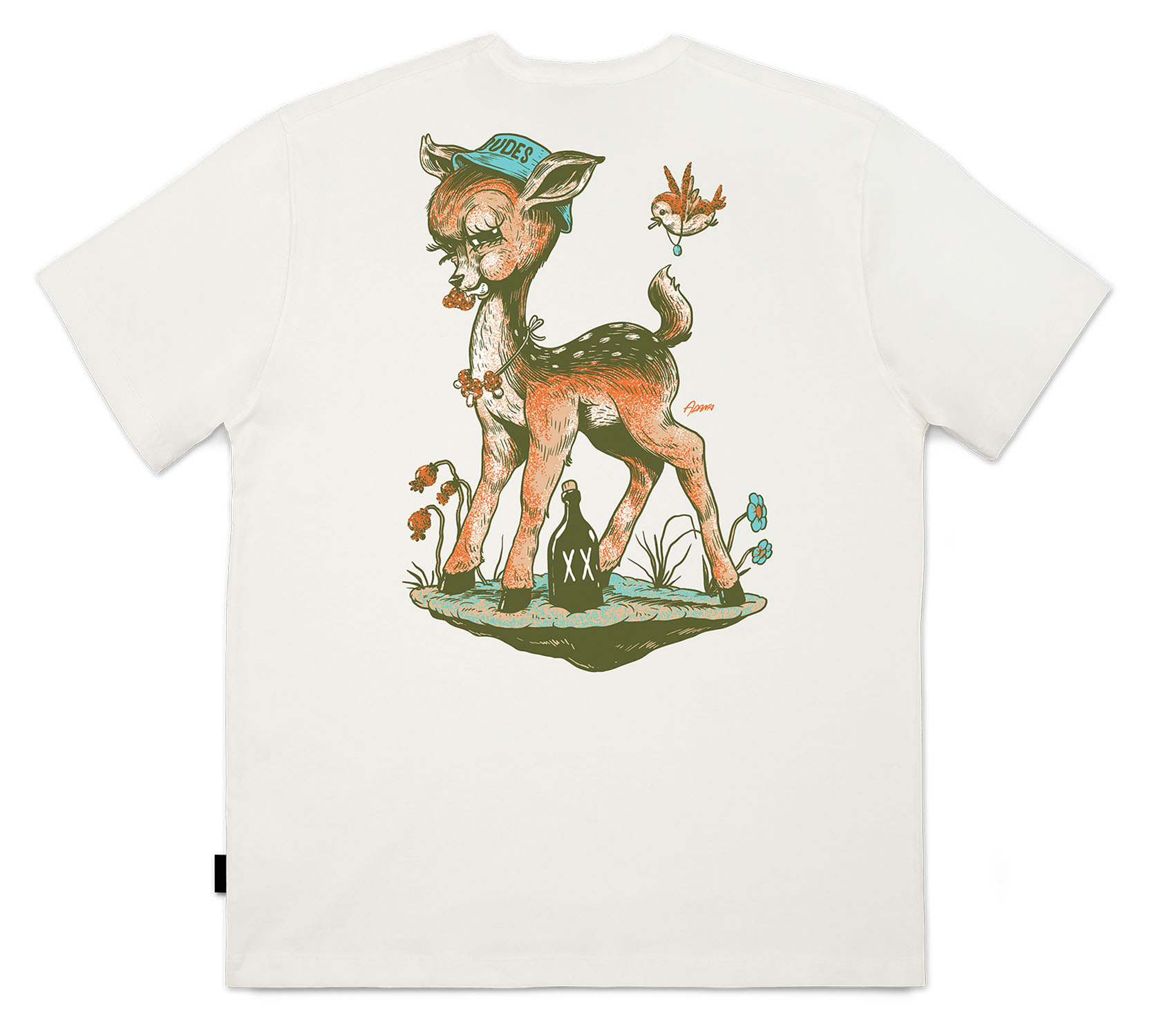 The Dudes Bamby Classic T-Shirt Off White 25206