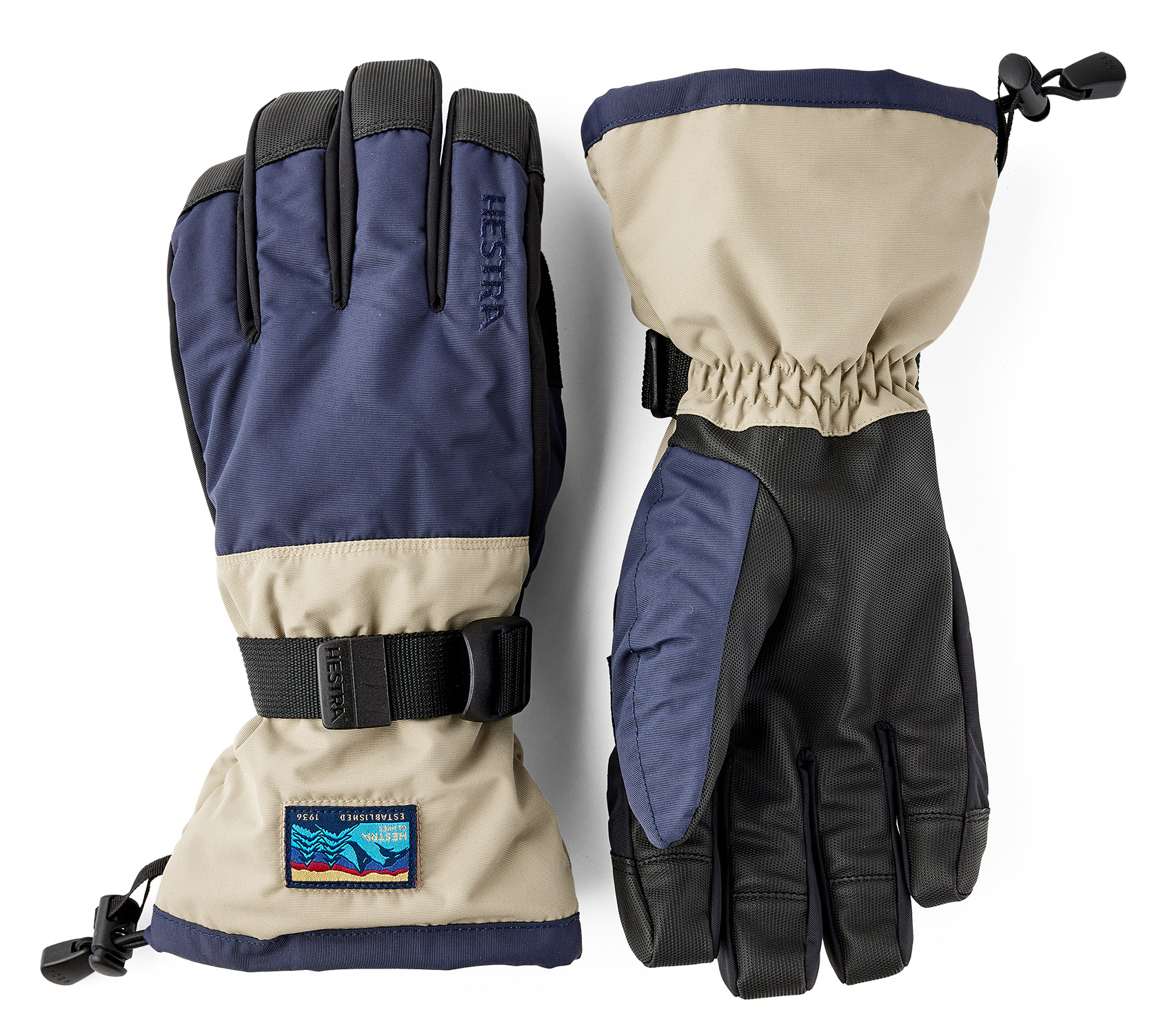 Hestra Gauntlet Sr. 5 Finger Handschuh Navy Beige 24/25 24820