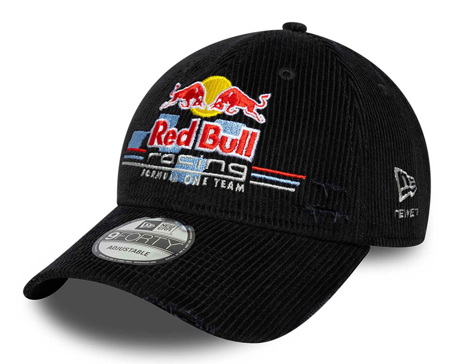 New Era Distressed Cord 9Forty Cap Red Bull F1 Black 26169