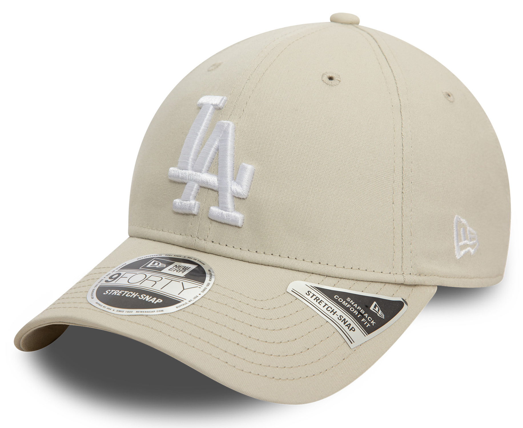 New Era 9Forty Stretch Cap Los Angeles Dodgers Stone White 25104
