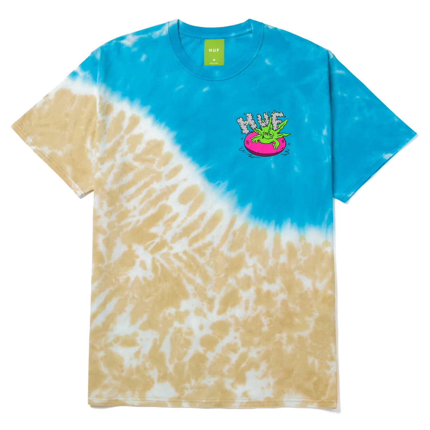 HUF Lifes A Beach Tiedye T-Shirt Blue x Tan 22010