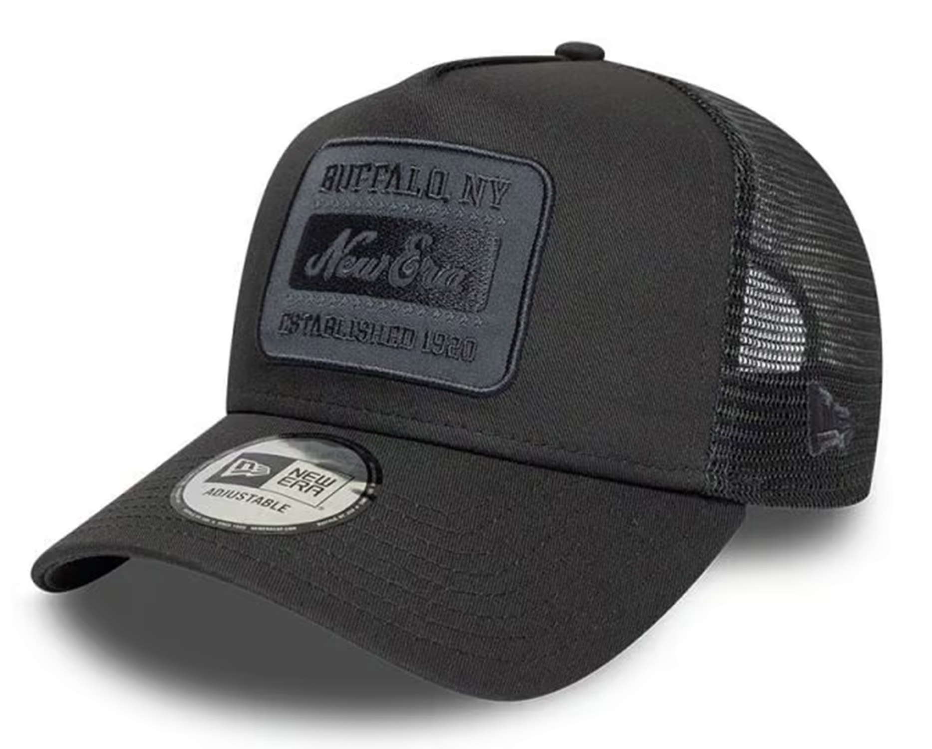 New Era Tonal Patch Trucker Cap Graphite 26287