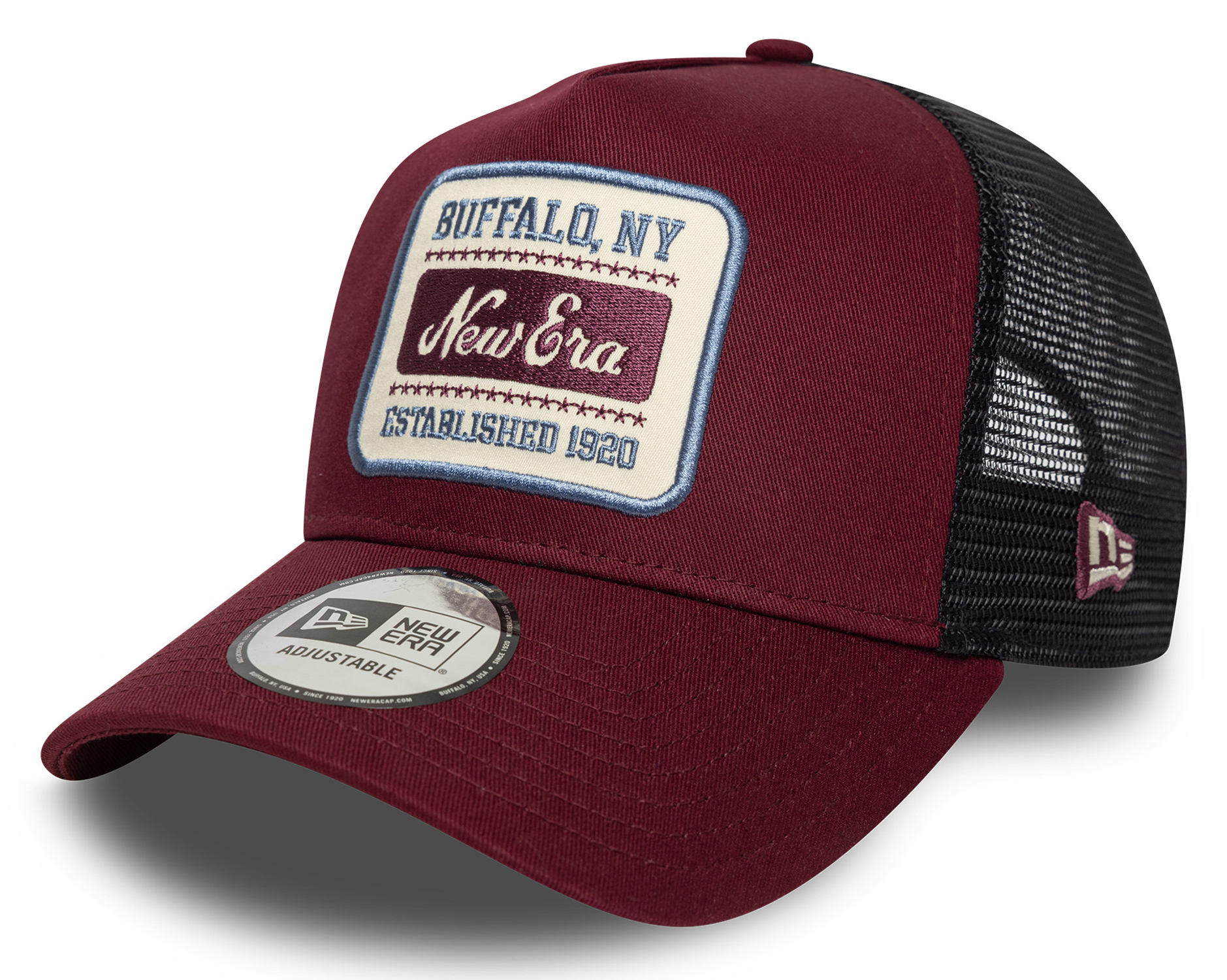 New Era Patch Trucker Cap Dunkelrot 25638