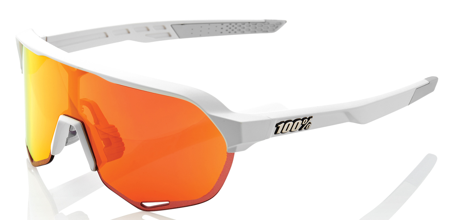 100% S2 Soft Tact Off White Hiper Red Mirror Sonnenbrille
