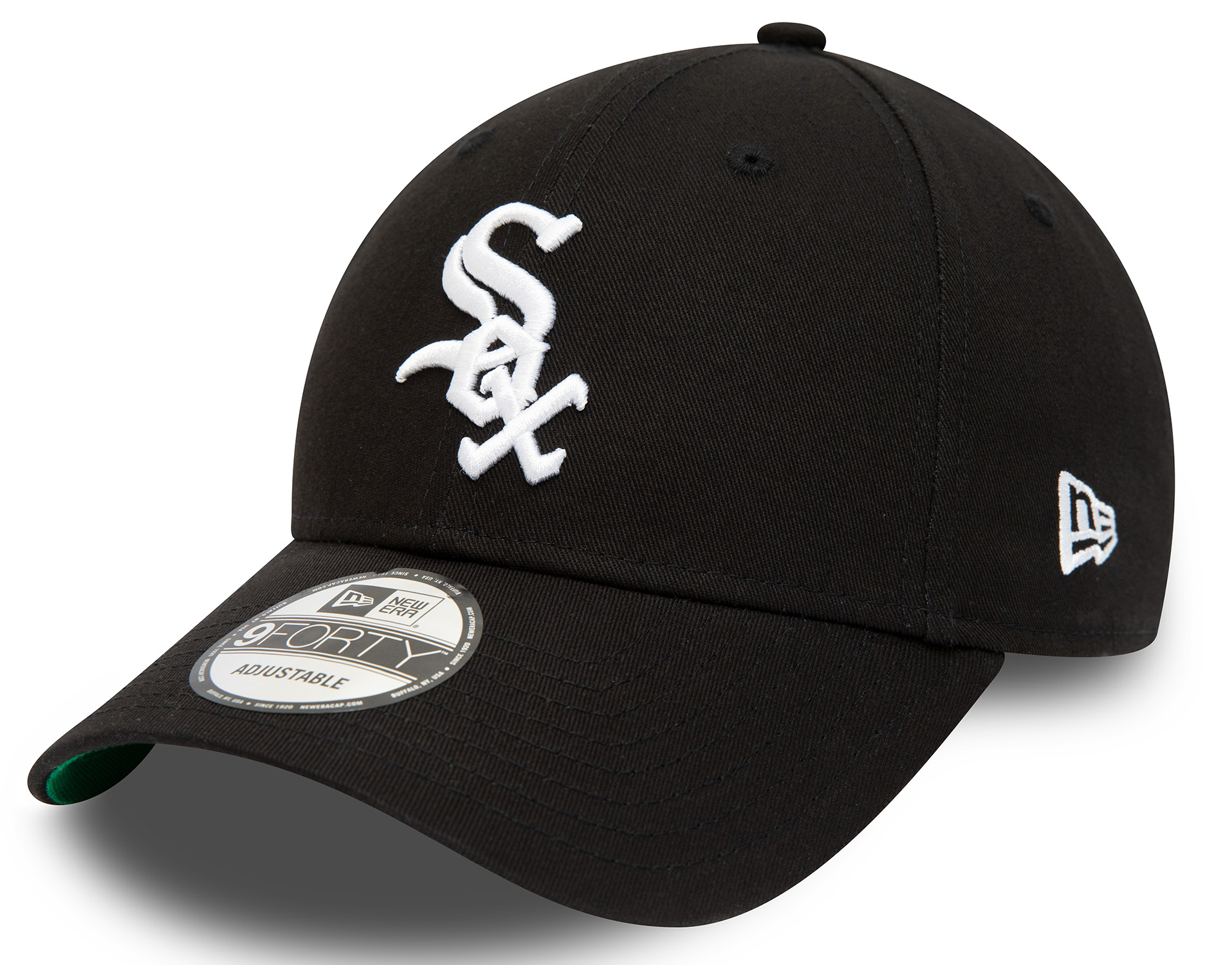 New Era Team Side Patch 9Forty Cap Chicago White Sox Black 22839