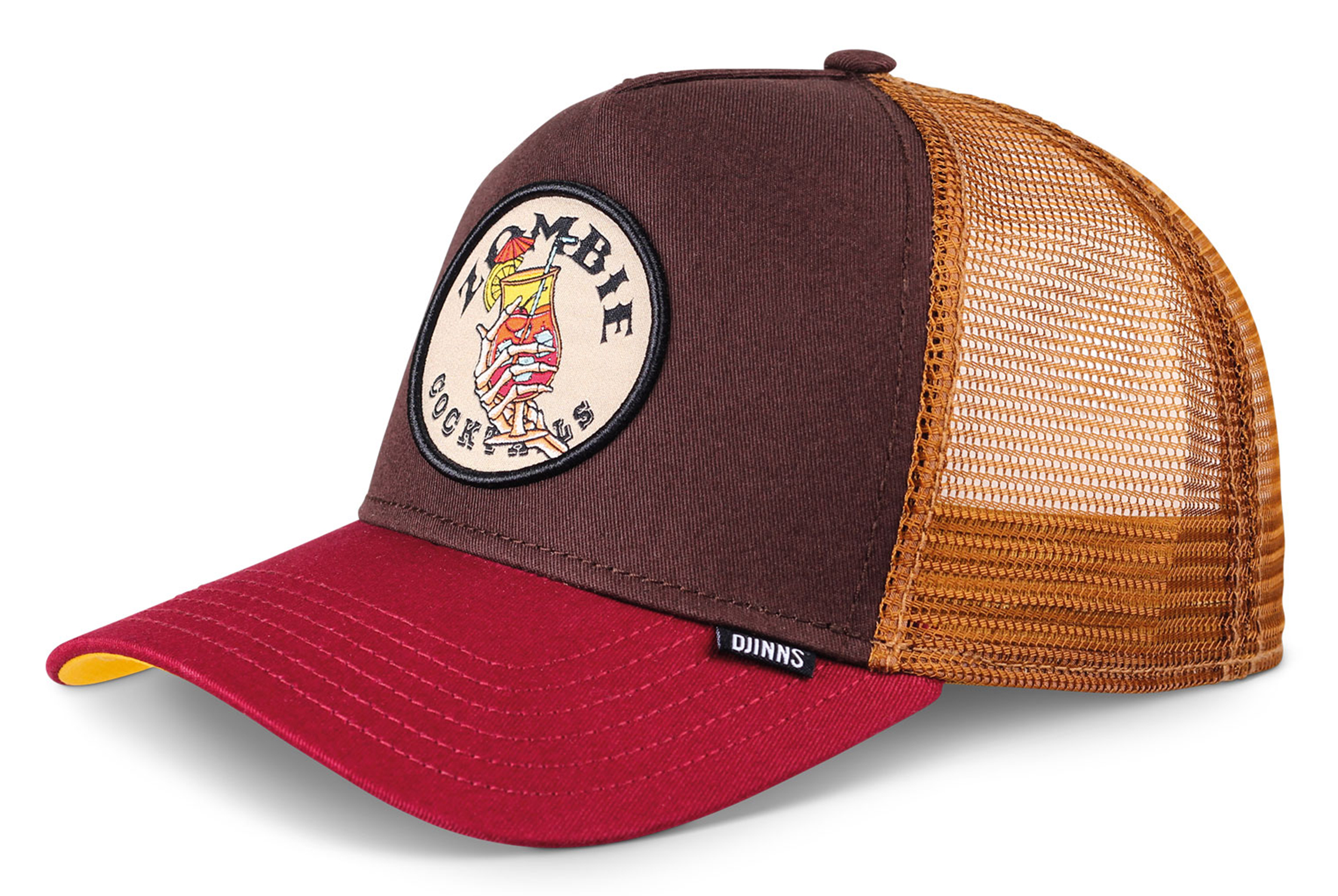 Djinns HFT Trucker Cap Food Zombie Brown Red 25359 Djinns HFT Trucker Cap Food Zombie Brown Red 25359