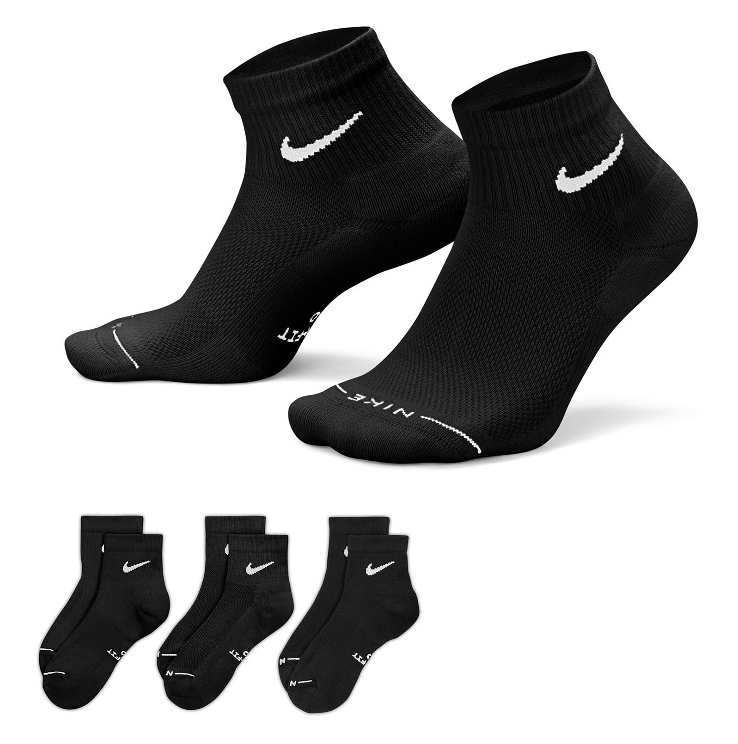 Nike Everyday Elevated Socken 3er Pack Black 26460