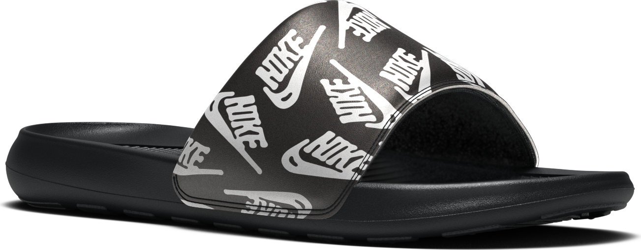 Nike Victori One Slipper Badelatsche Printed Black White