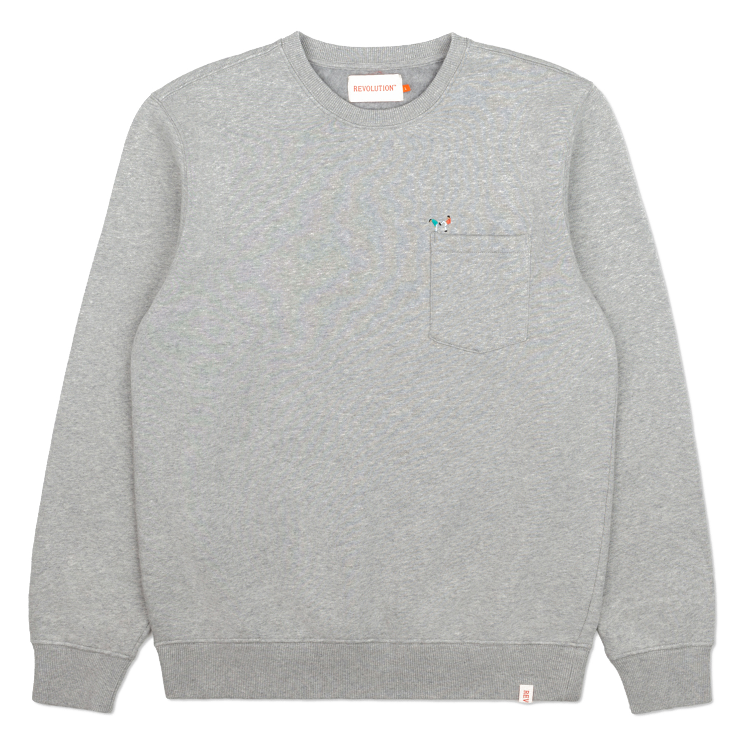 RVLT Revolution Kic Sweatshirt Grey Melange 22102