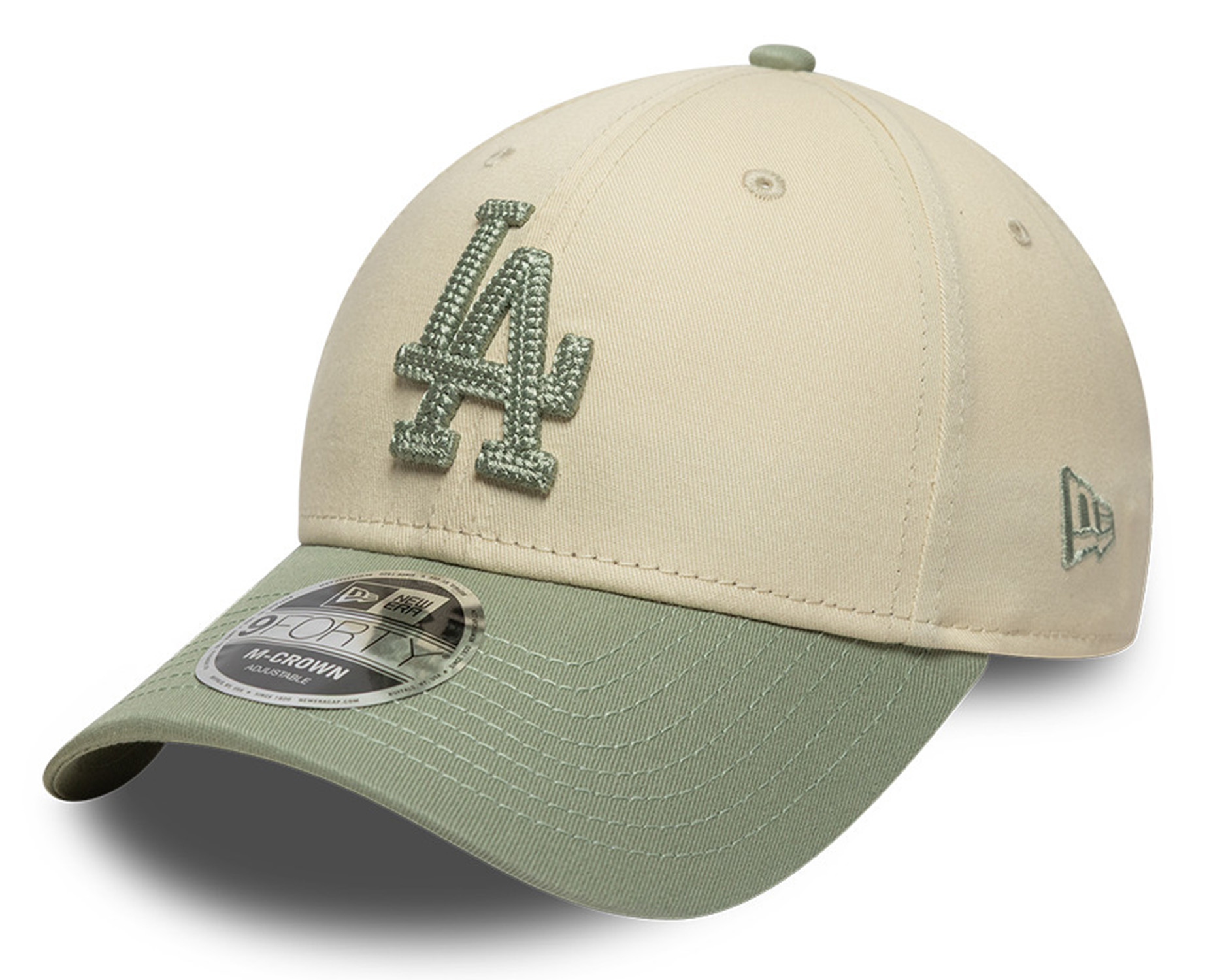 New Era Side Script 9Forty MC Cap Los Angeles Dodgers Beige 26139
