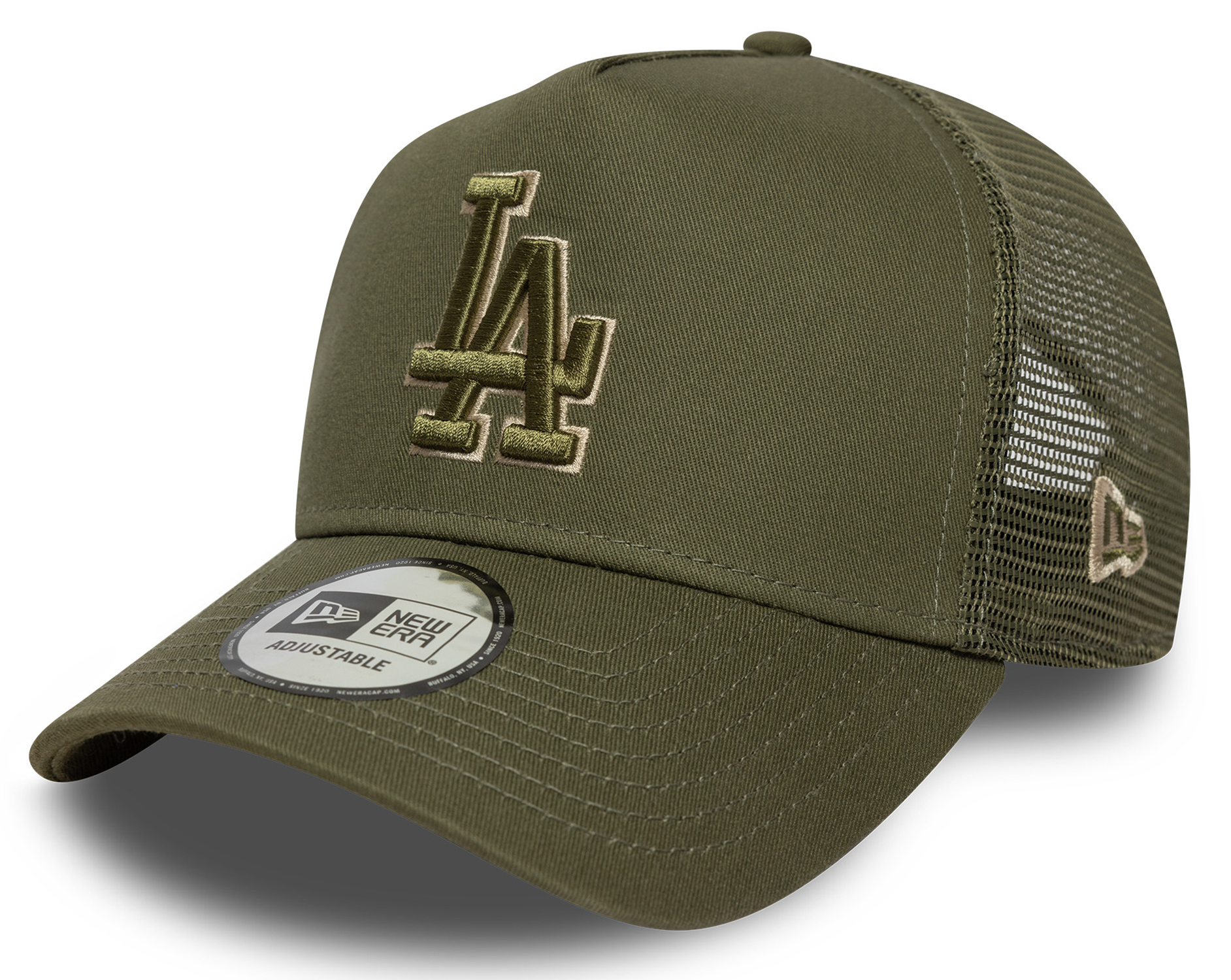 New Era 9Forty Outline Trucker Cap Los Angeles Dodgers Grün 25633 New Era 9Forty Outline Trucker Cap Los Angeles Dodgers Grün 25633
