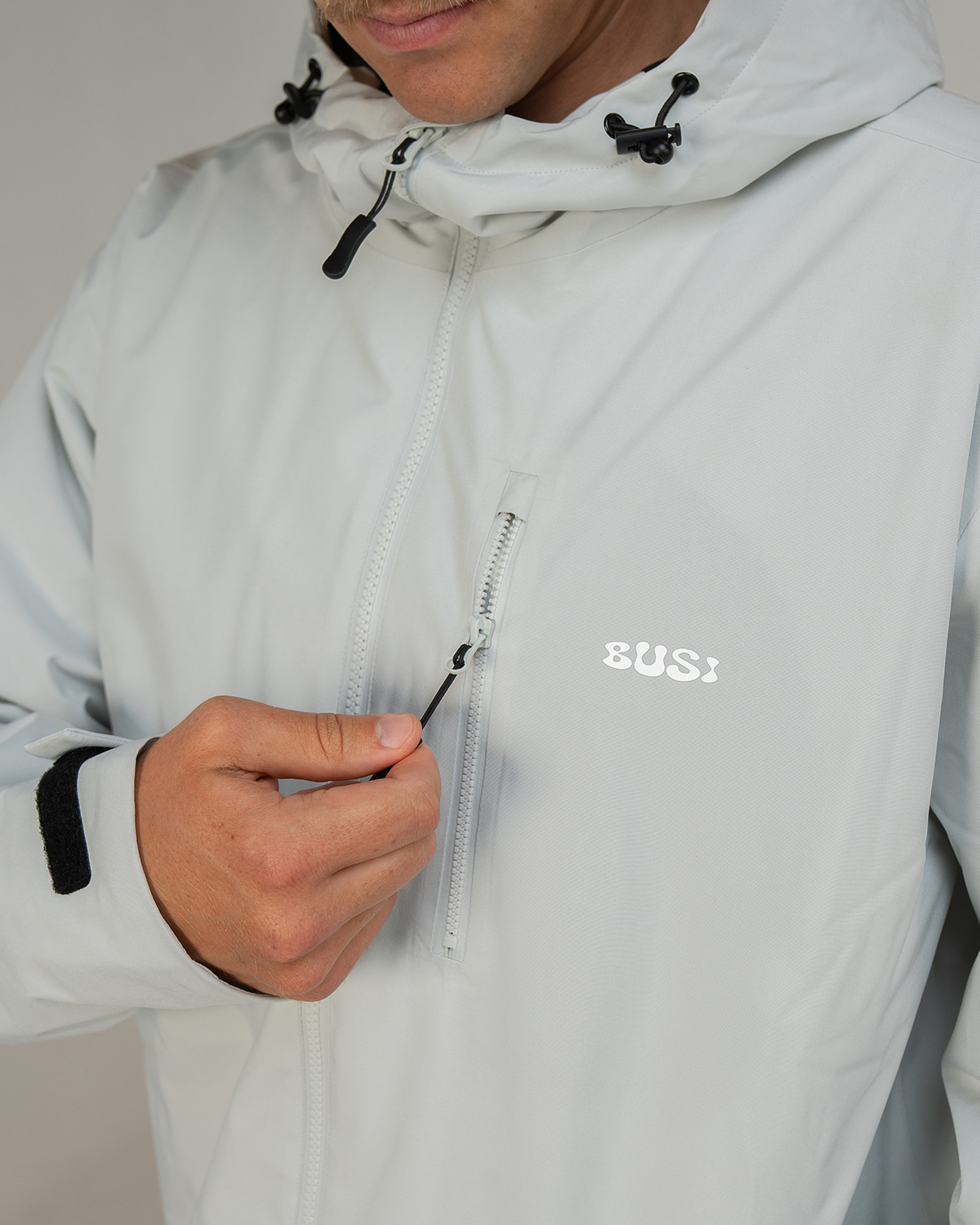 Busi Core 2L Padded Ski Jacke Light Grey 26/27