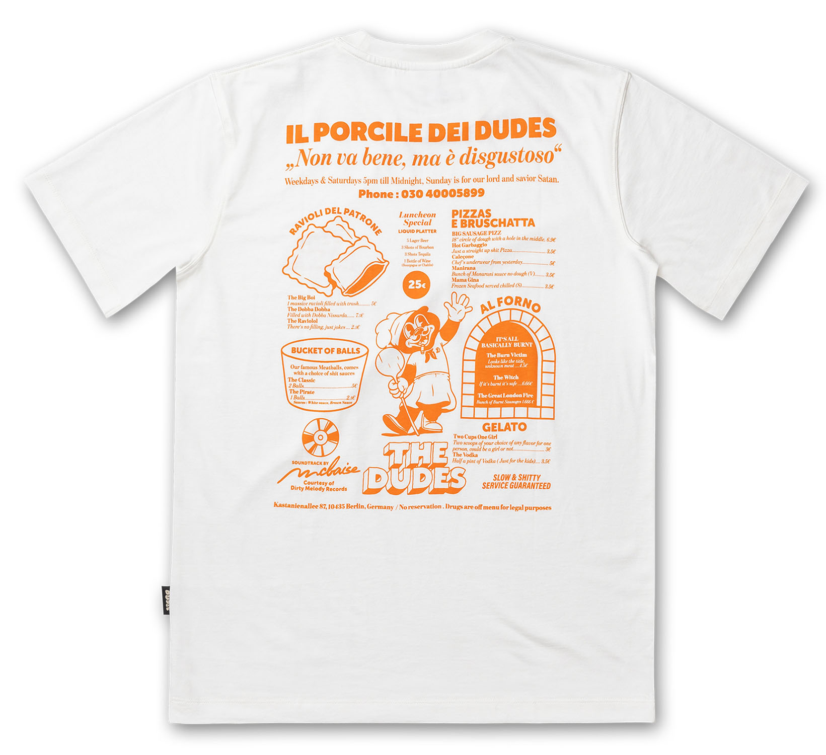The Dudes Bei Dudes T-Shirt Off White 25215 The Dudes Bei Dudes T-Shirt Off White 25215