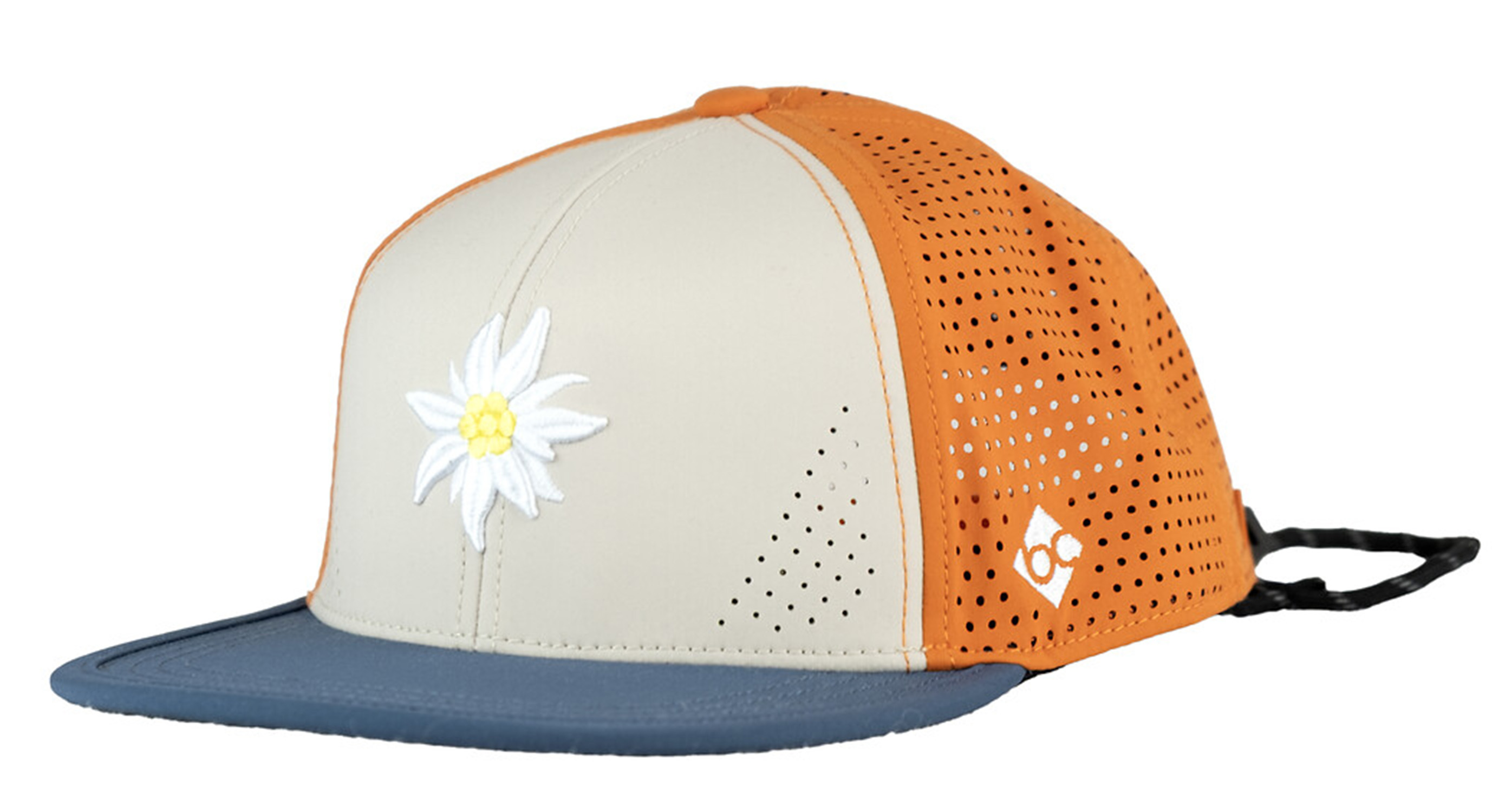 Bavarian Caps Edelweiß Outdoor V2 Snapback Orange Blau 26197