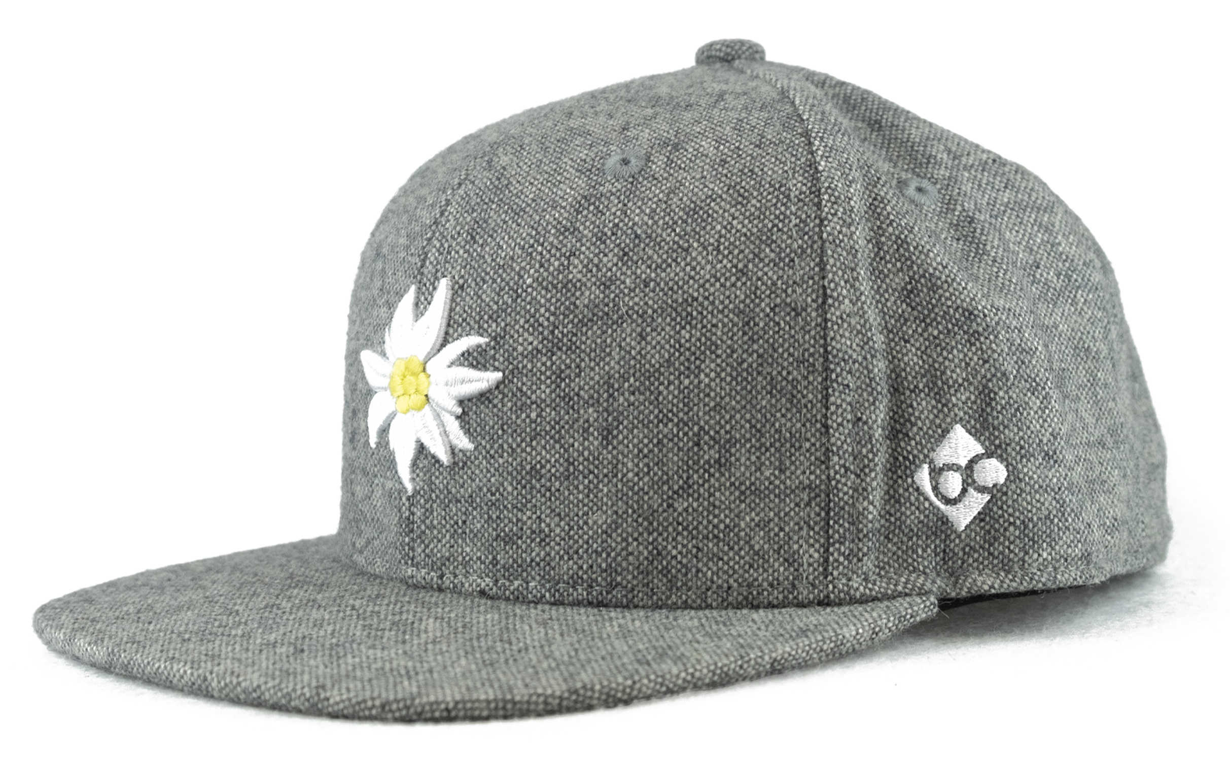 Bavarian Caps Edelweiß Flanell Grau Snapback 25290
