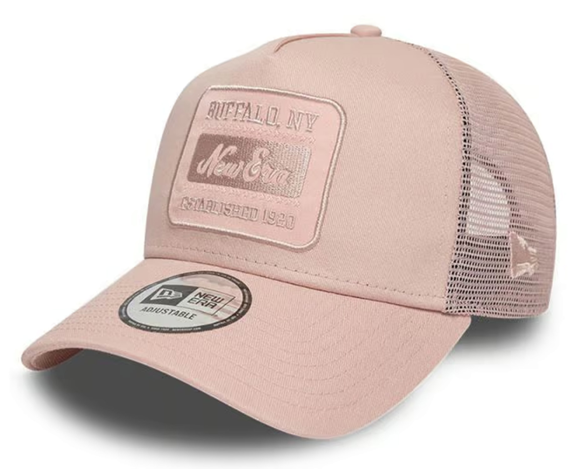 New Era Tonal Patch Trucker Cap Pink 26286