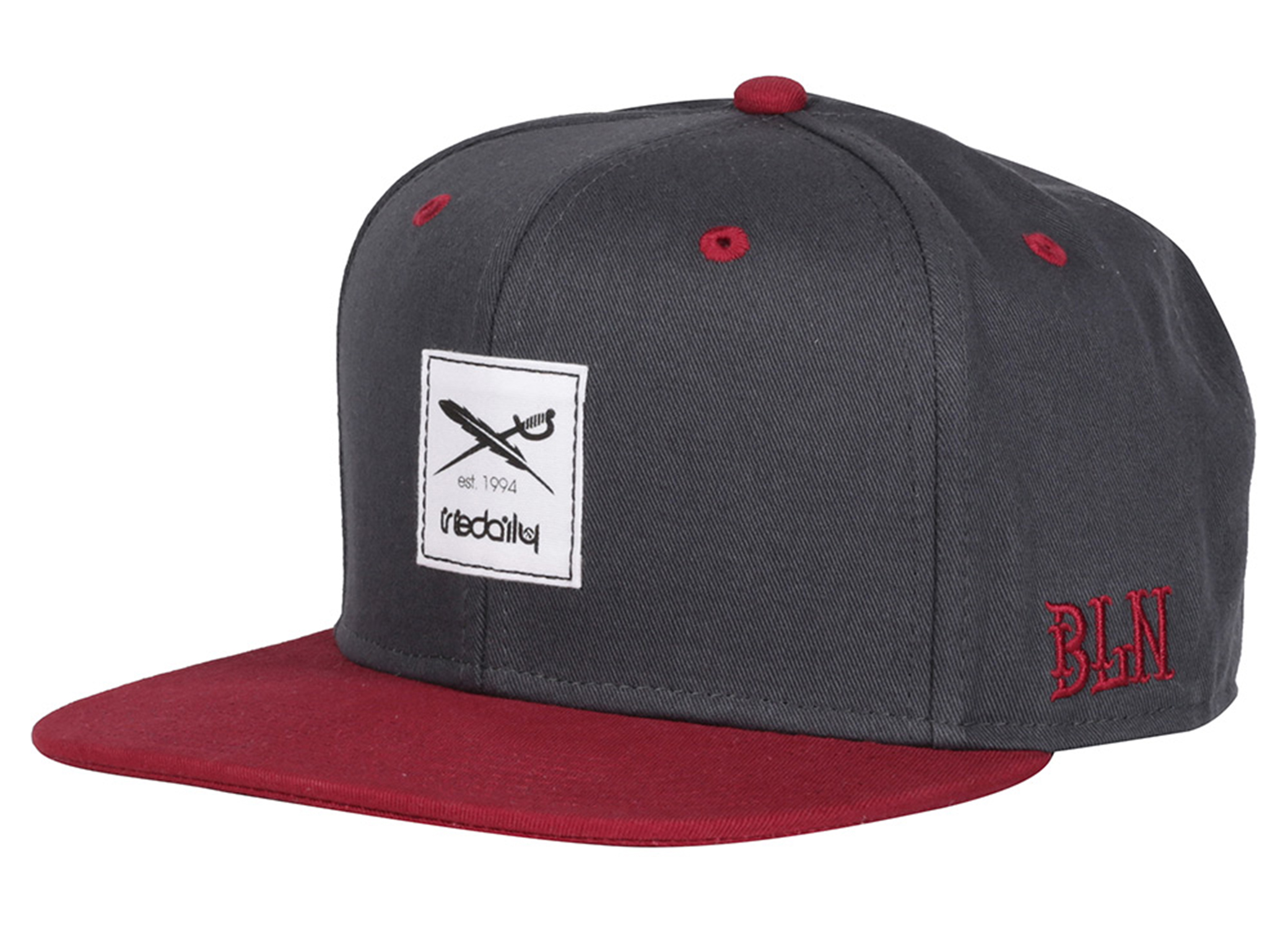 Iriedaily Daily Contra Snapback Cap Anthracite Red 15017