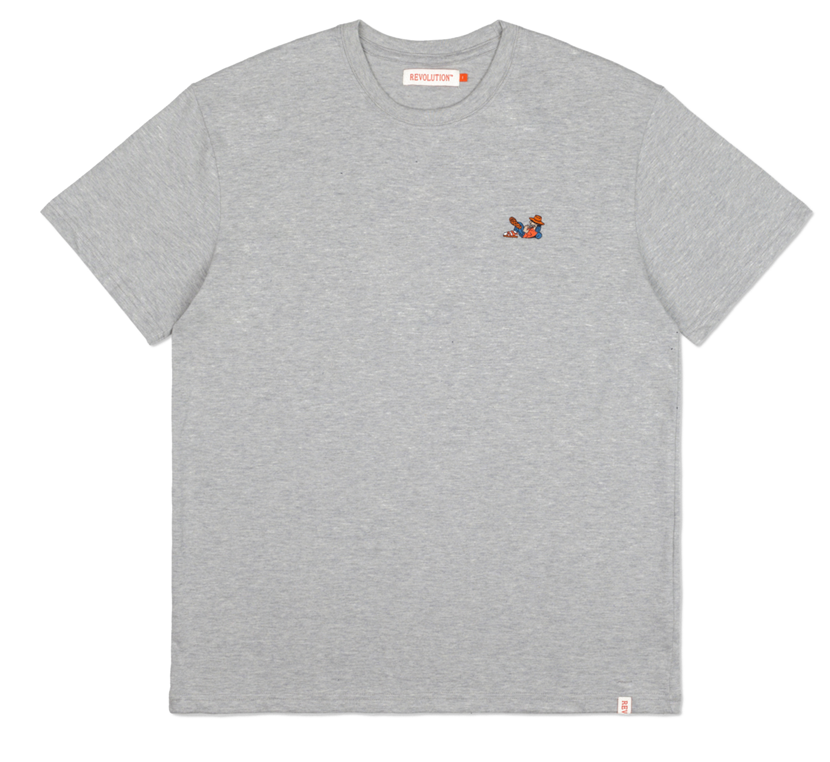 RVLT Revolution Laz Loose T-Shirt Grey Melange 22100
