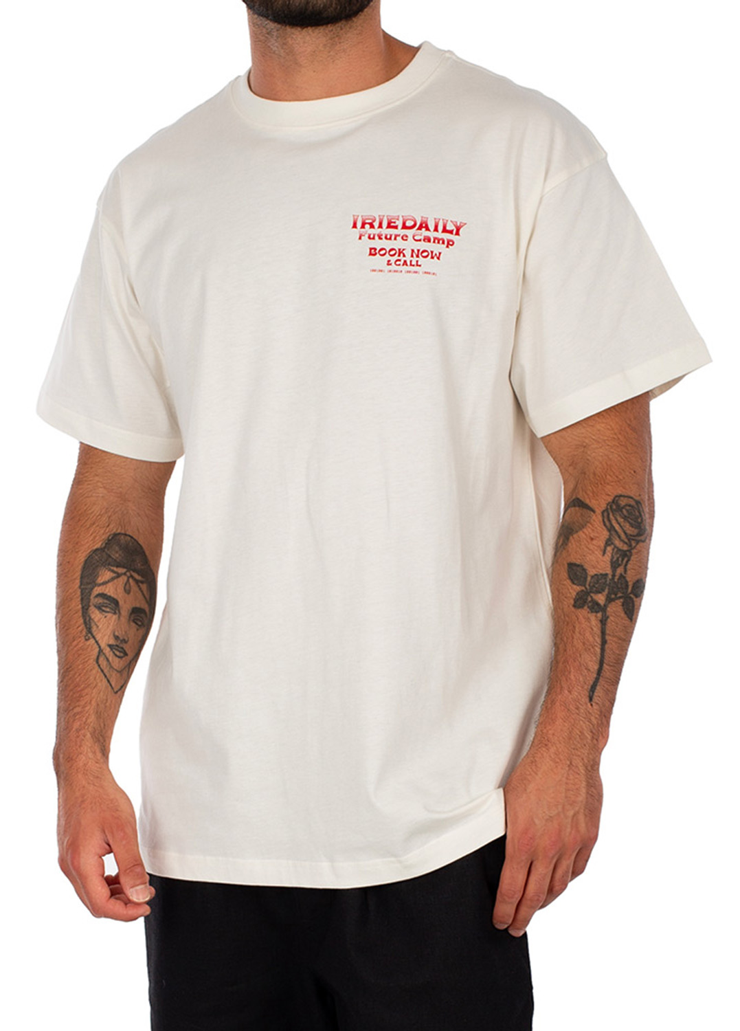 Iriedaily Future Camp T-Shirt Relaxed T-Shirt Offwhite 24111
