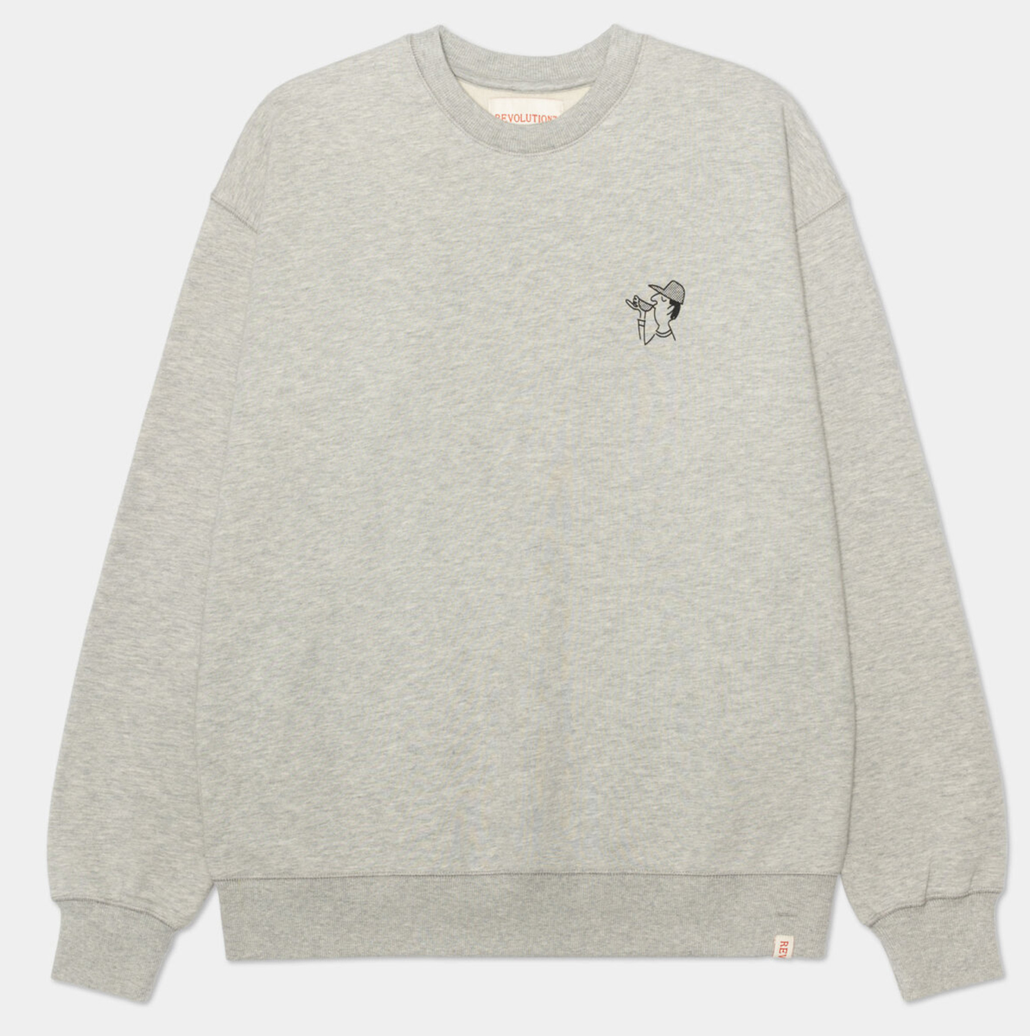 RVLT Revolution Cof Loose Sweatshirt Grey Melange RVLT Revolution Cof Loose Sweatshirt Grey Melange