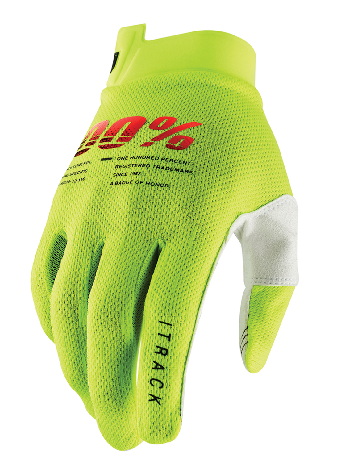 100% iTrack Bike Handschuh Fluo Yellow
