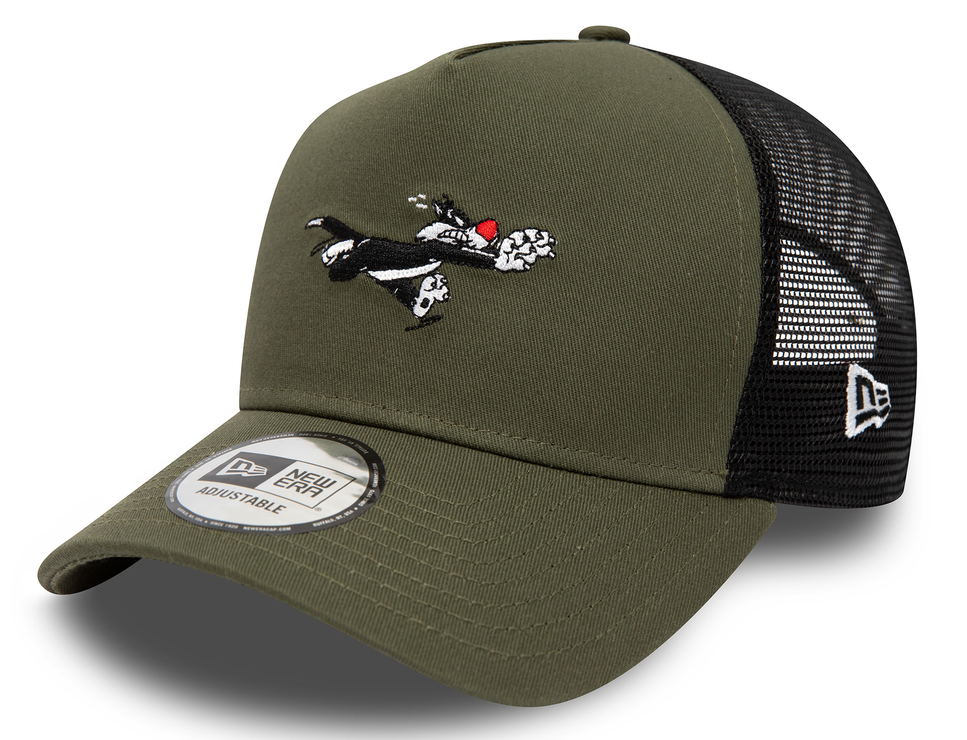New Era Looney Tunes Trucker Cap Sylvester Olive 22830