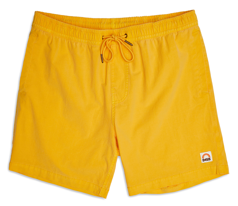 Deus Ex Machina Sandbar Garment Dye Mesh Boardshort Golden Rod 22973