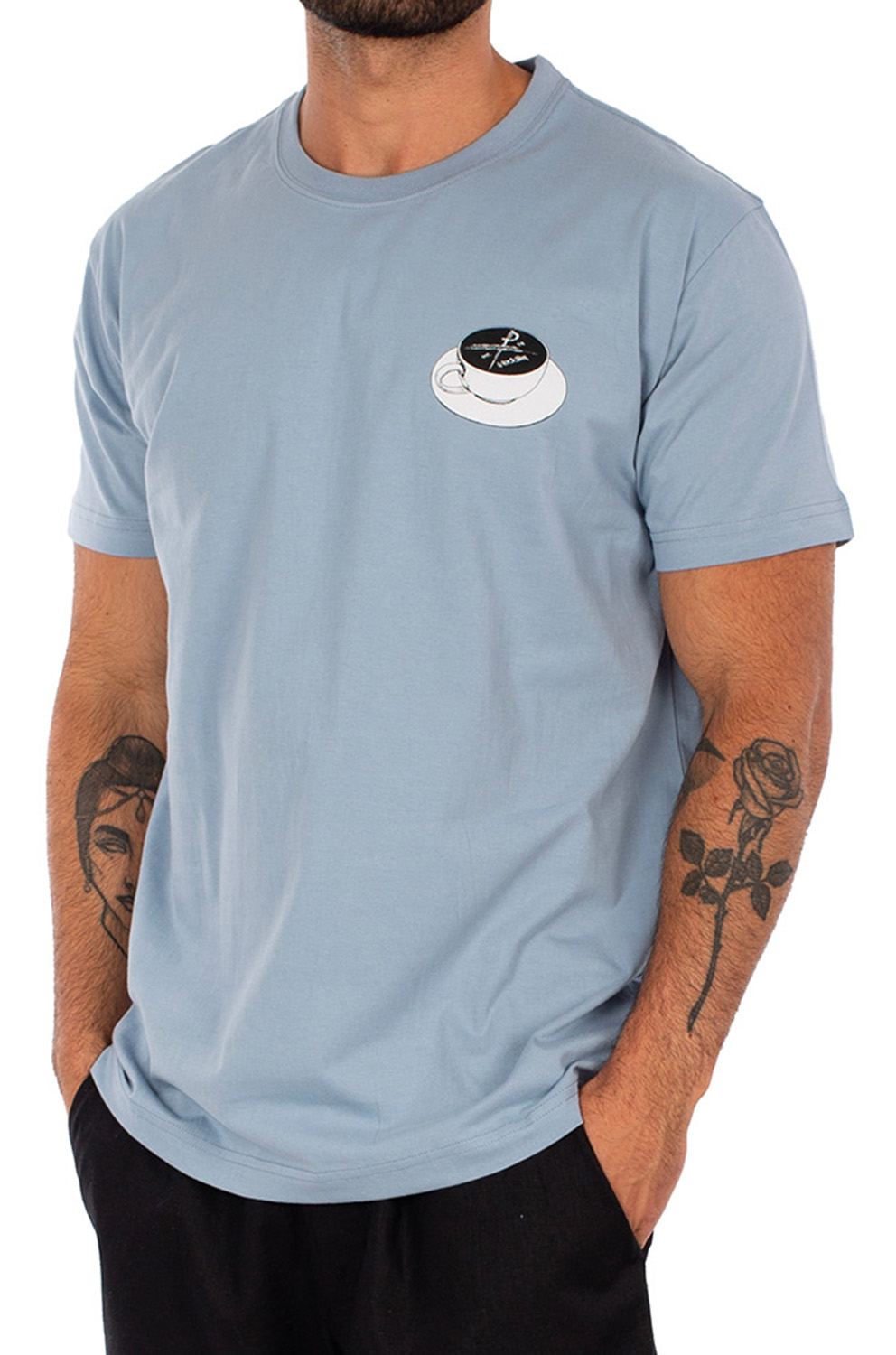 Iriedaily Slowpresso T-Shirt Light Blue 24105
