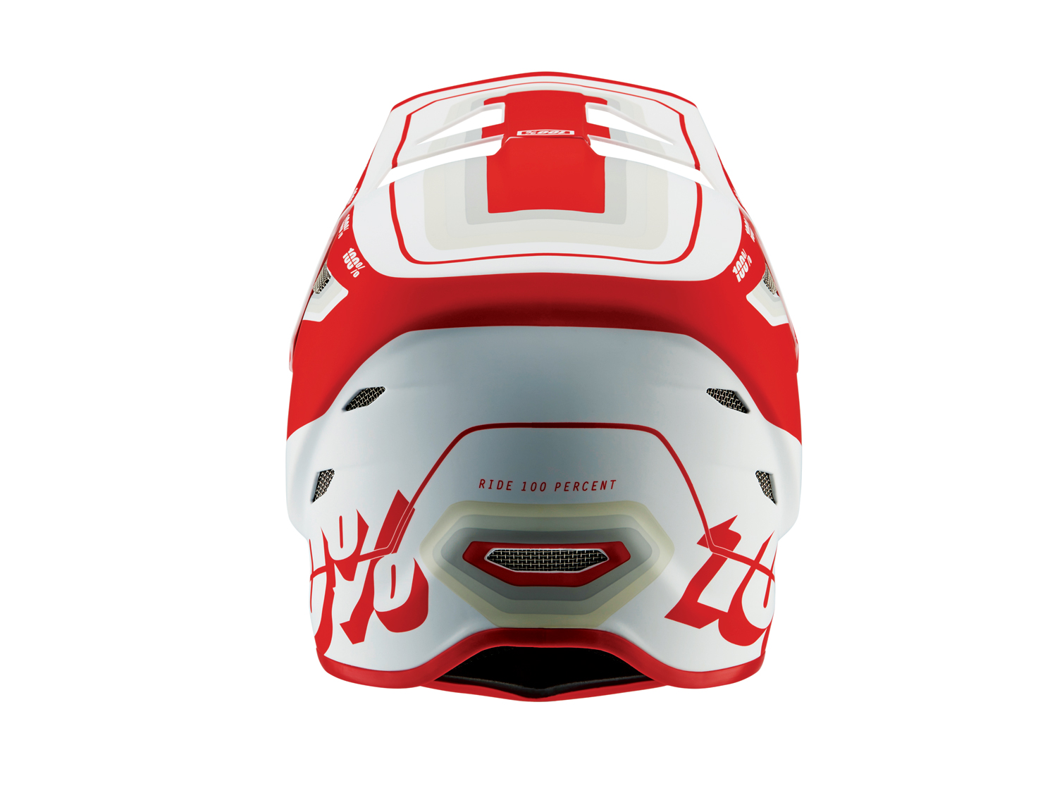 100% Status Bike Helm Topenga Red White