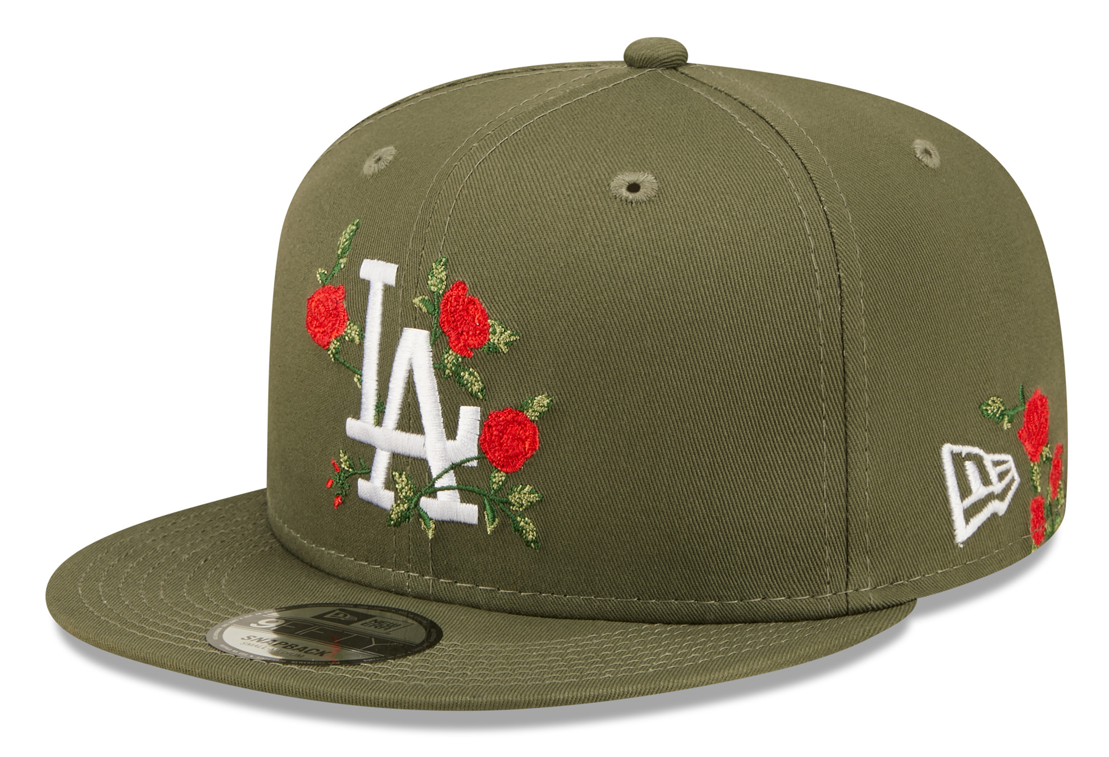 New Era Flower 9Fifty Cap Los Angeles Dodgers Olive 22852