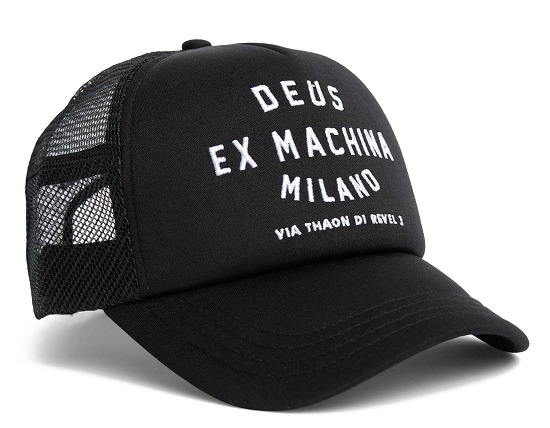 Deus Ex Machina Milano Address Trucker Cap Black 23429