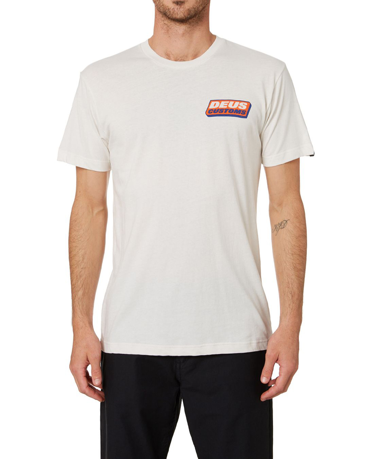 Deus Ex Machina Gas Horns T-Shirt Vintage White 21336