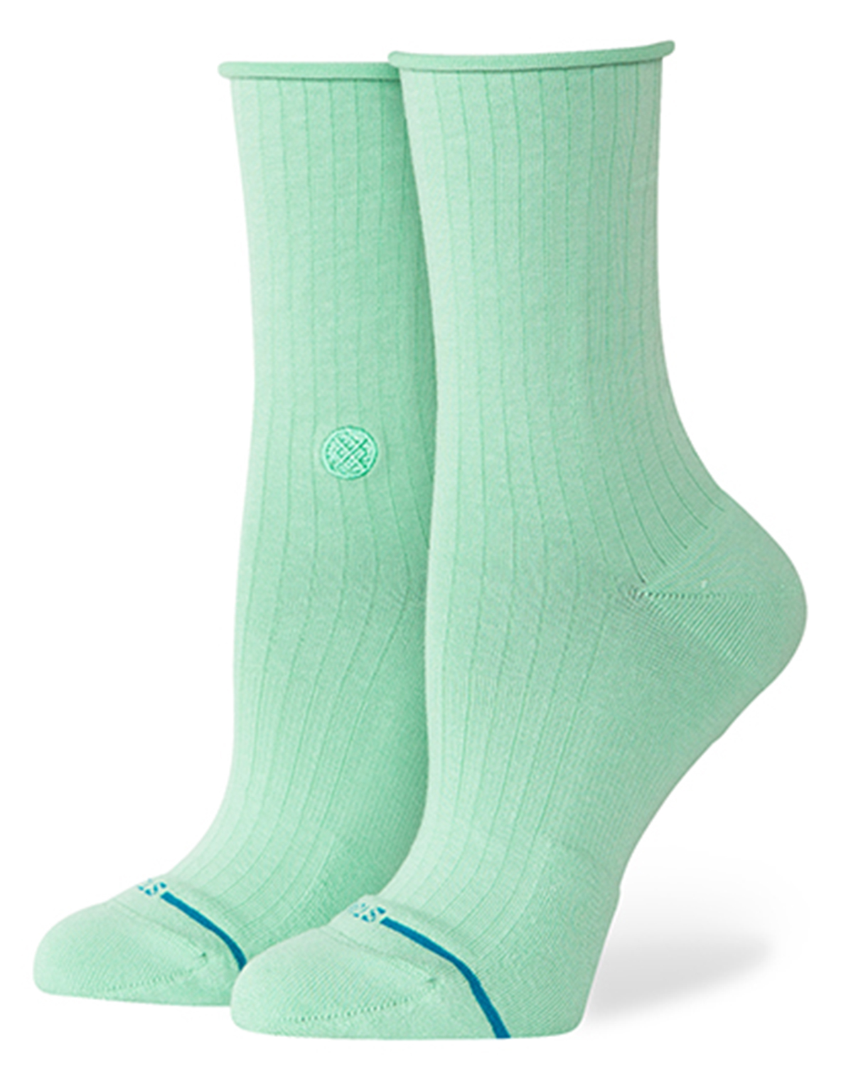 Stance Damen Rolled Cuff Quarter Socken Jade 25680