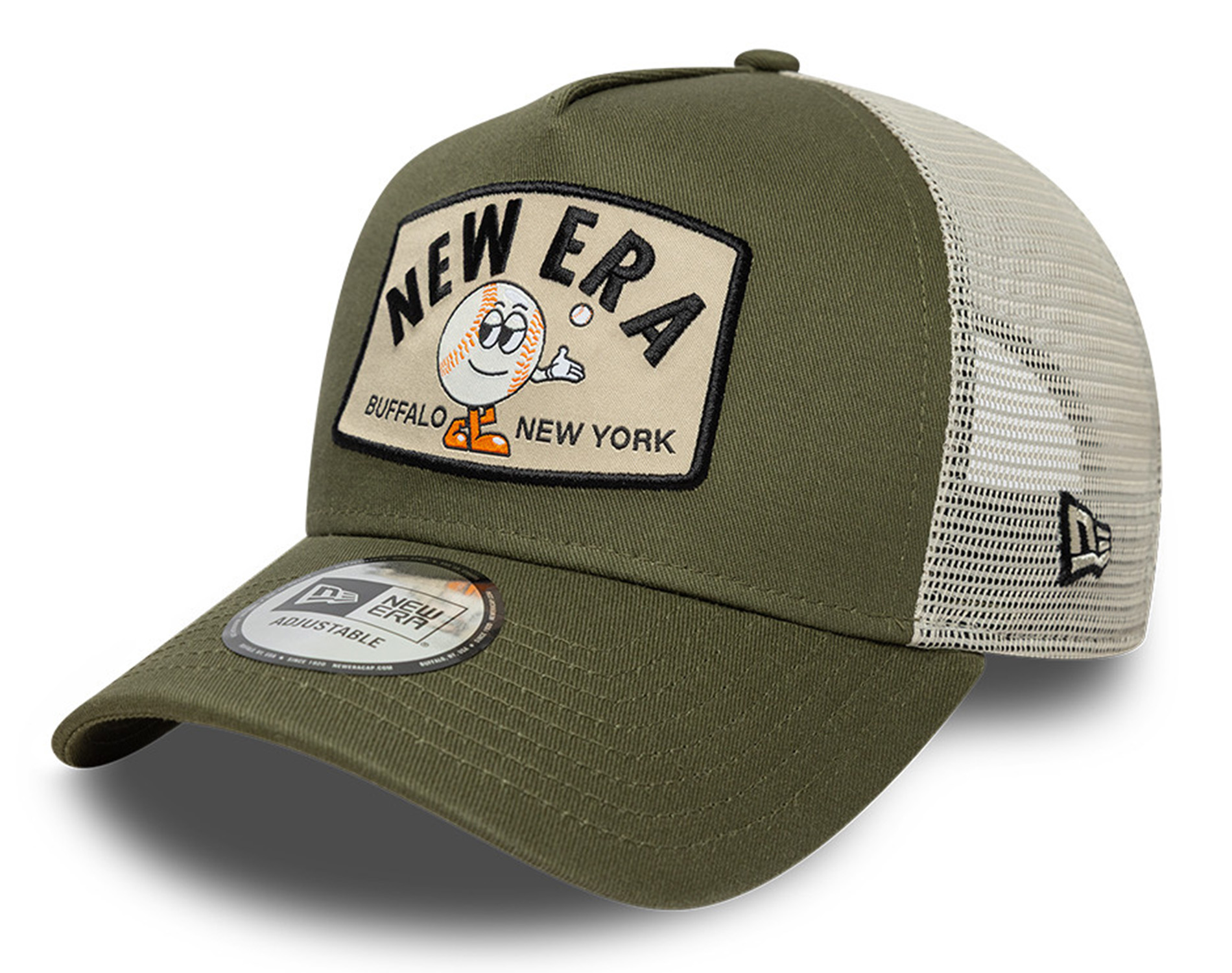 New Era Summer Patch Trucker Cap Olive 26163