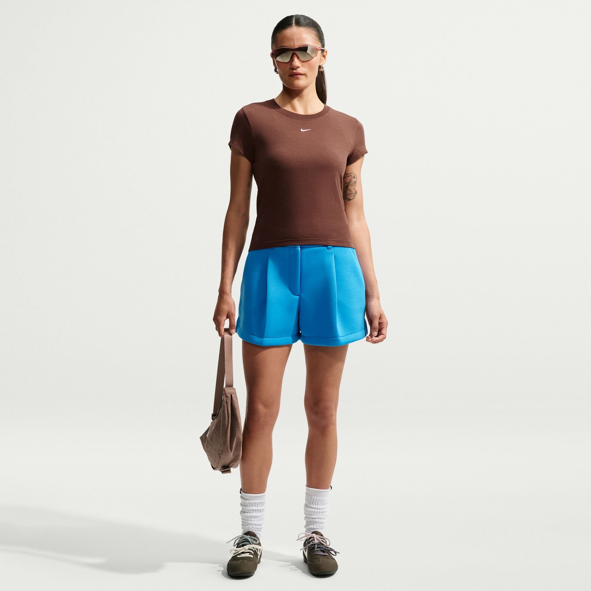 Nike Damen Chill Knit T-Shirt Cacao Wow