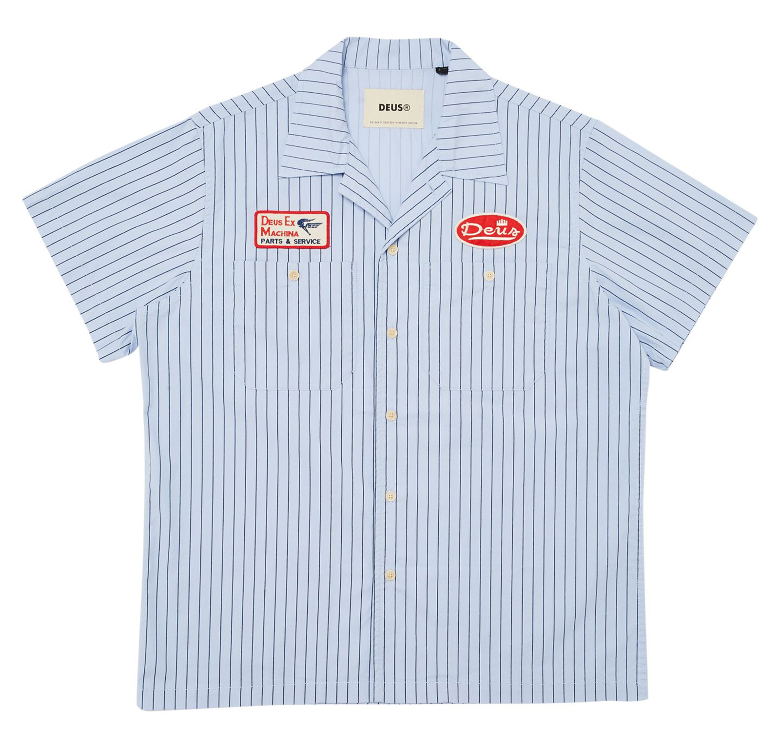 Deus Ex Machina Foreman Stripe Shirt Blue Stripe 21332