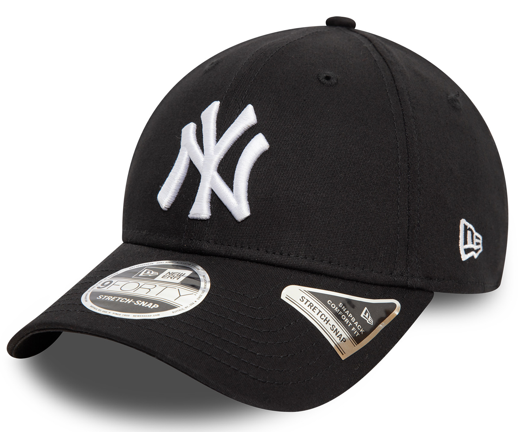 New Era 9Forty Stretch Cap New York Yankees Black White 25105 New Era 9Forty Stretch Cap New York Yankees Black White 25105