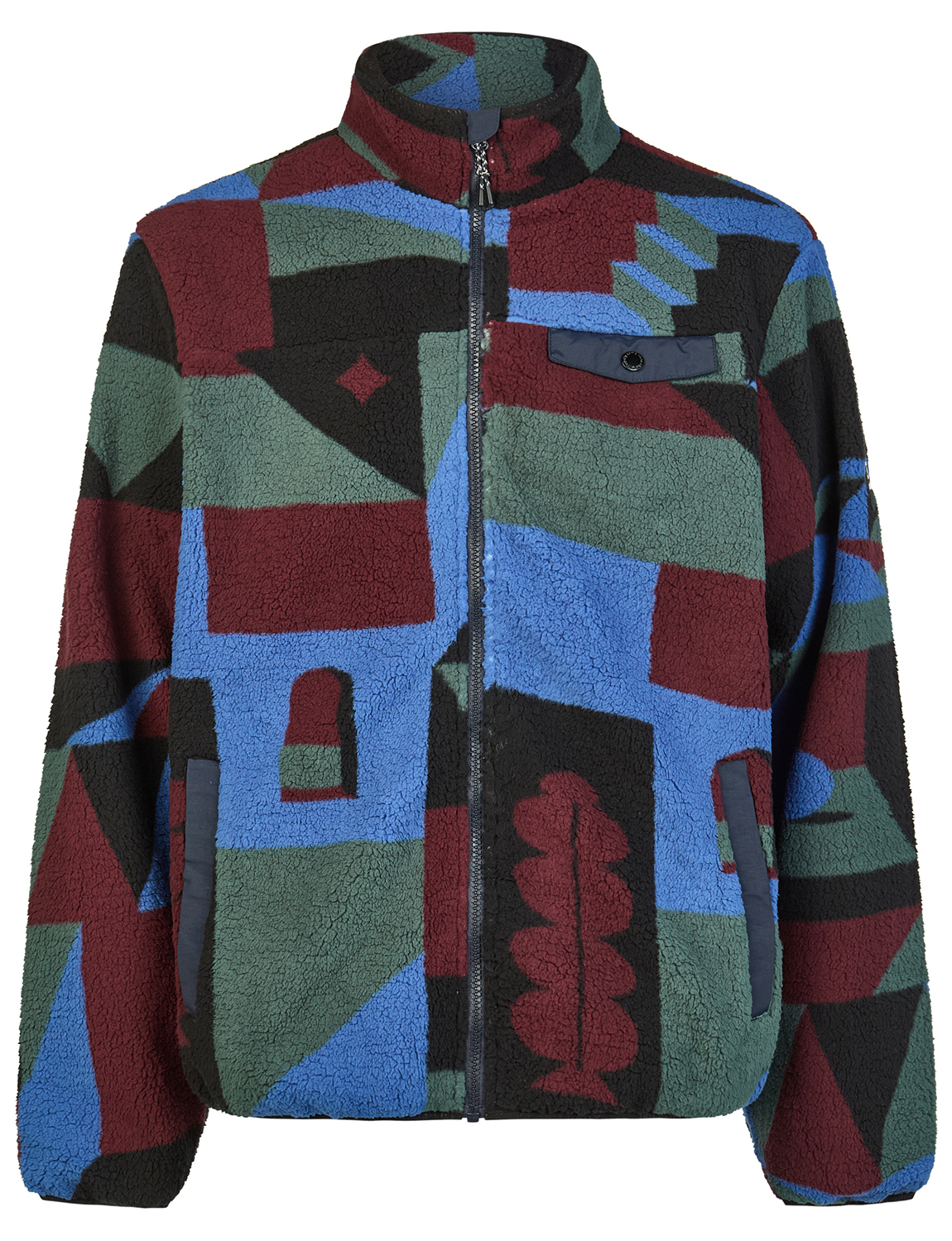 Iriedaily Insaneia Fleece Jacke Green Blue 26482