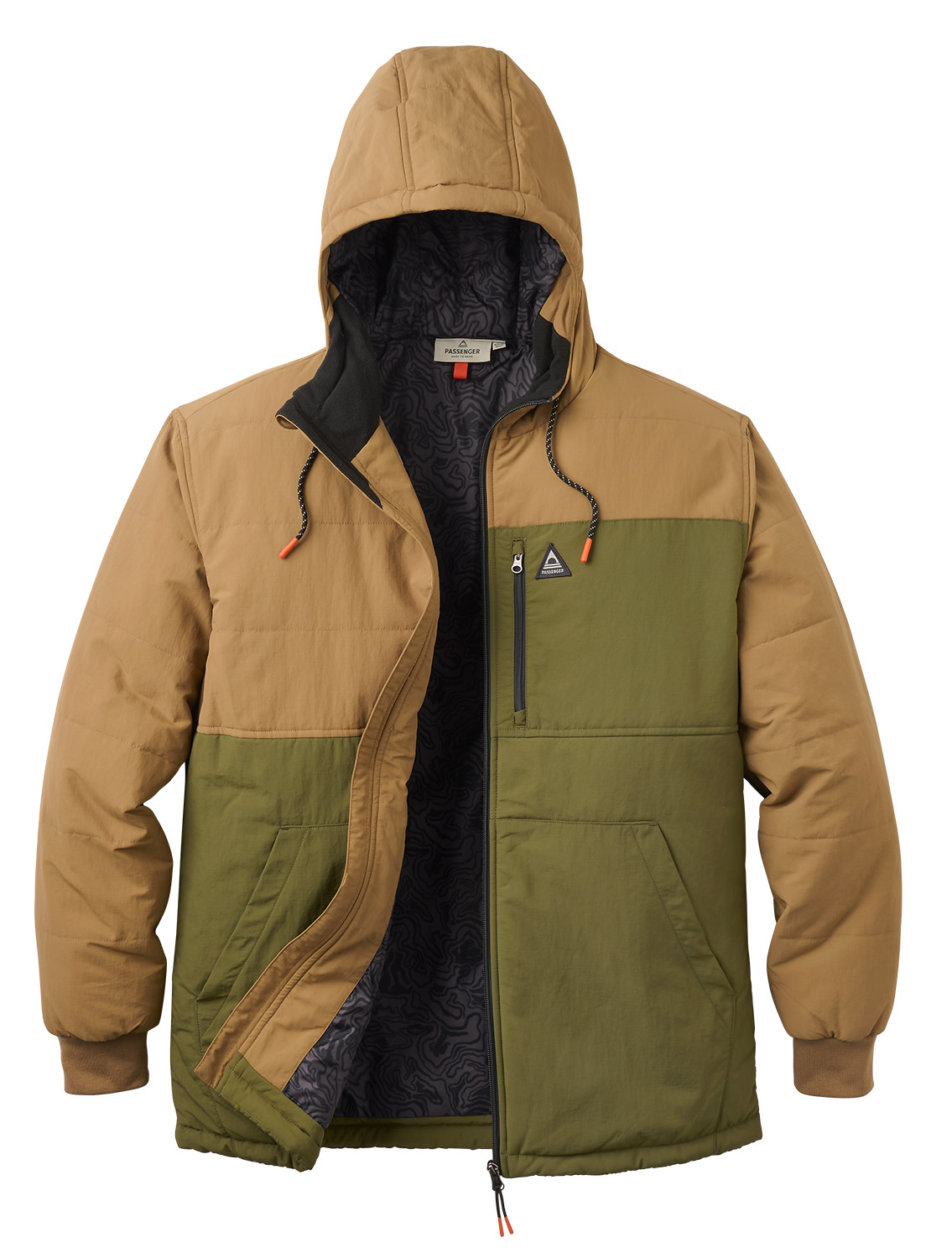 Passenger Oceanic Insulated Full Zip Jacke Caramel Khaki 26664