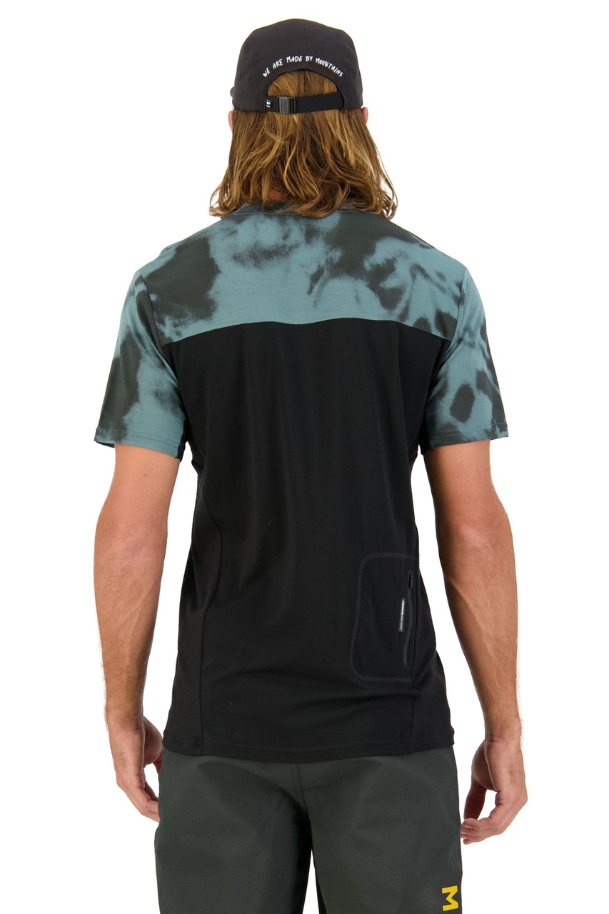 Mons Royale Redwood VT Bike Shirt Sage Tie Dye Black