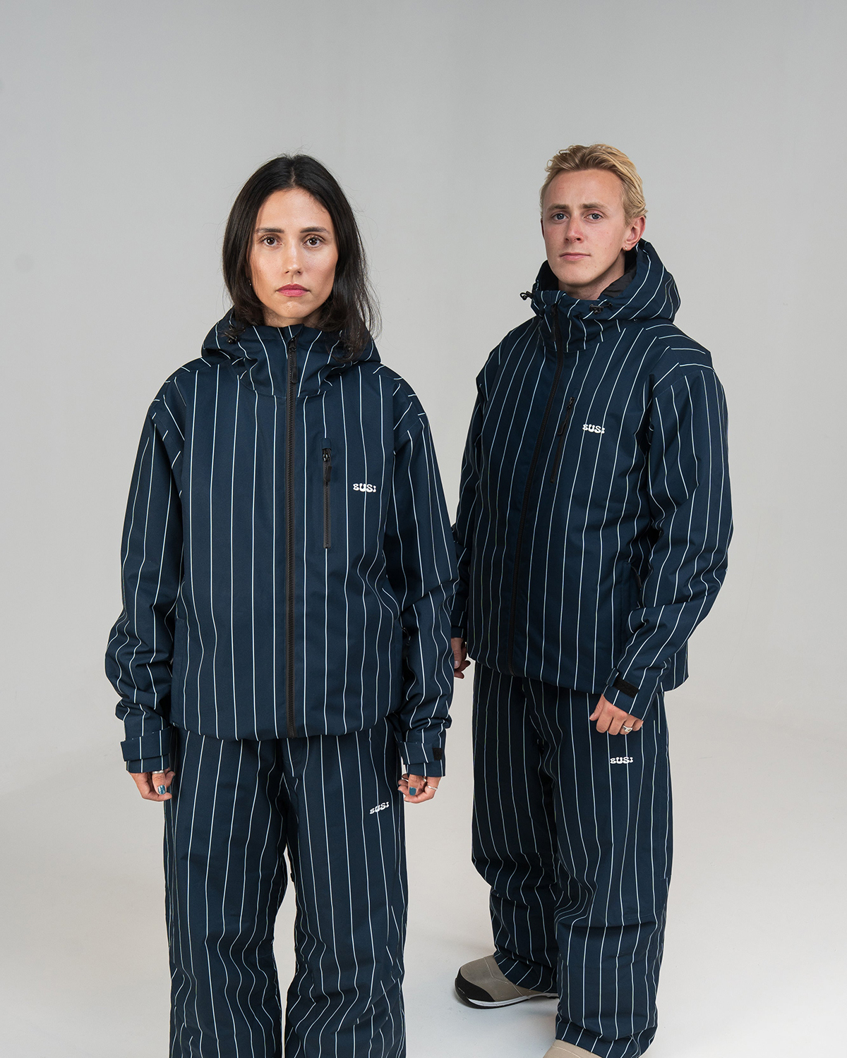 Busi Core 2L Padded Ski Jacke Navy Pinstripe 26/27