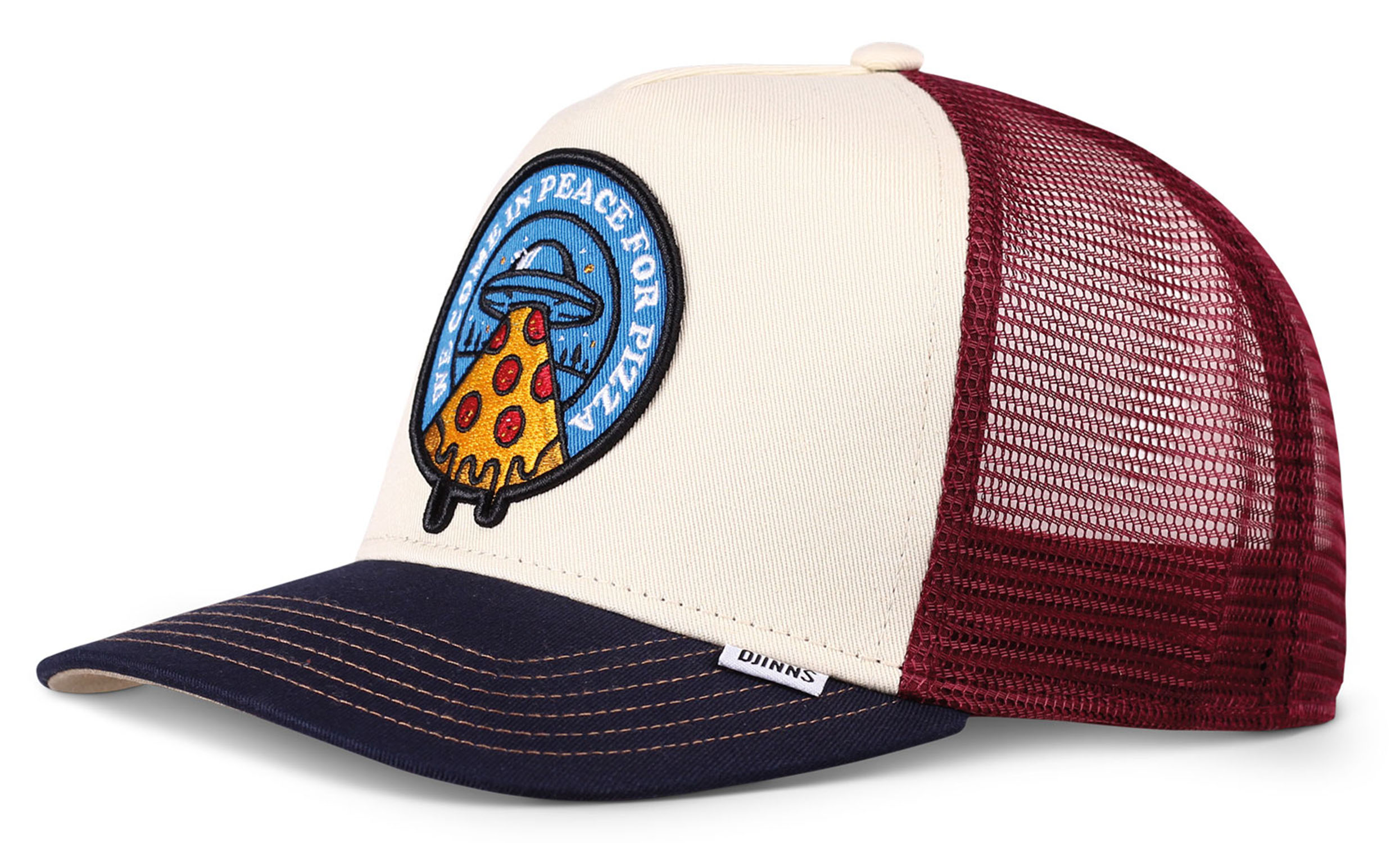 Djinns HFT Trucker Cap Food Peace Pizza Fossil 24287 Djinns HFT Trucker Cap Food Peace Pizza Fossil 24287