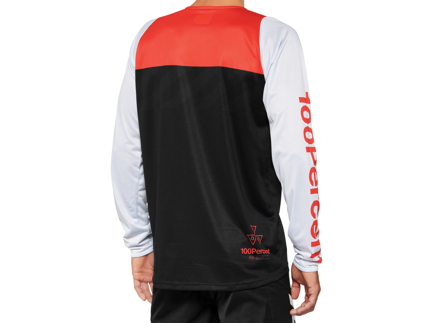 100% R-Core Bike Longsleeve Jersey Black Racer Red