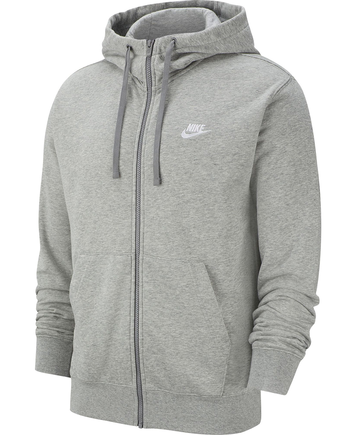 Nike Club Zip Hoodie Dark Grey Heather